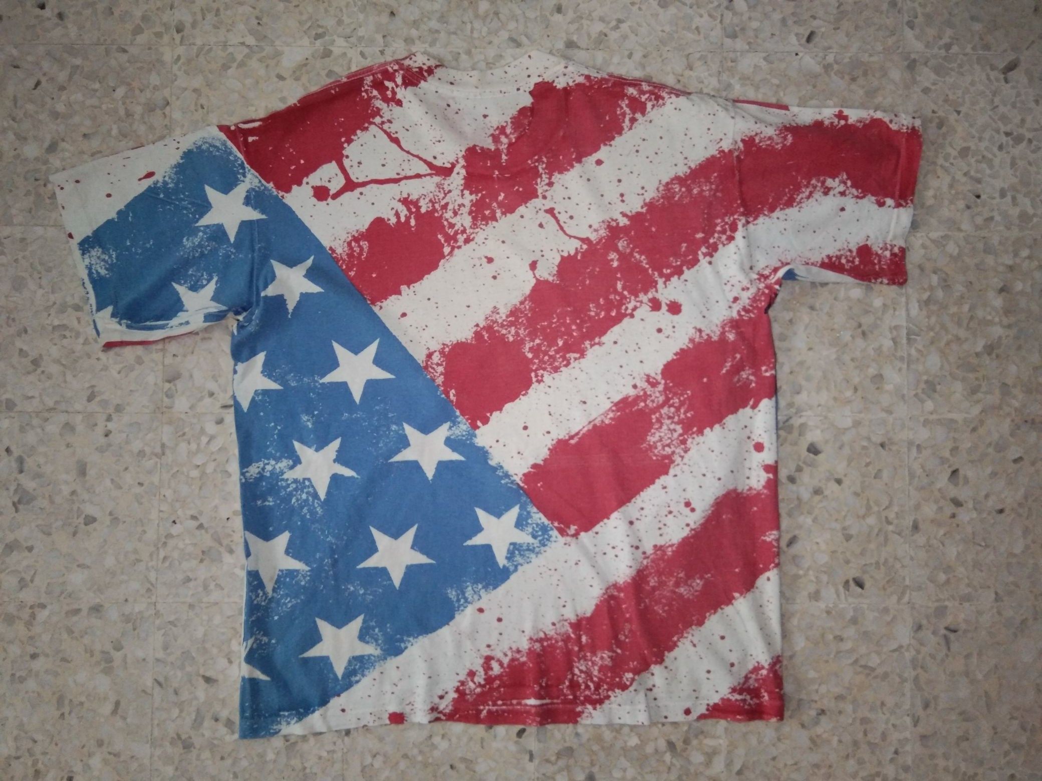 Vintage - VTG 80s 90s Made In USA American Flag Fullprint AOP - 2