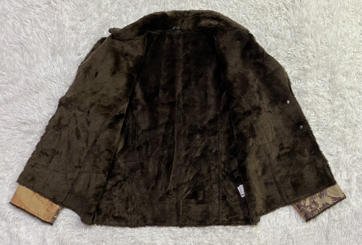 Japanese Brand - Chic Fleur Faux Fur Lined Fullprint Jacket - 8