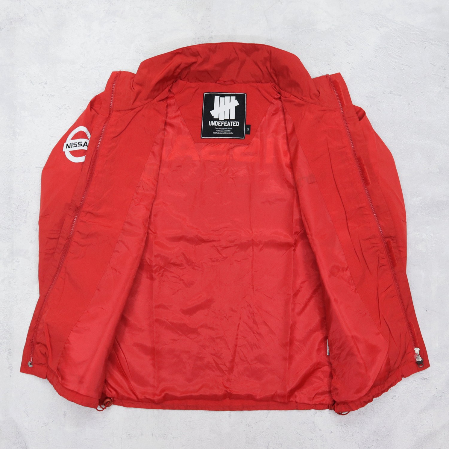 Vintage 90s 00s Y2K NISSAN x UNDEFEATED Embroidered Big Logo Spellout Bomber Worker Jacket - 5