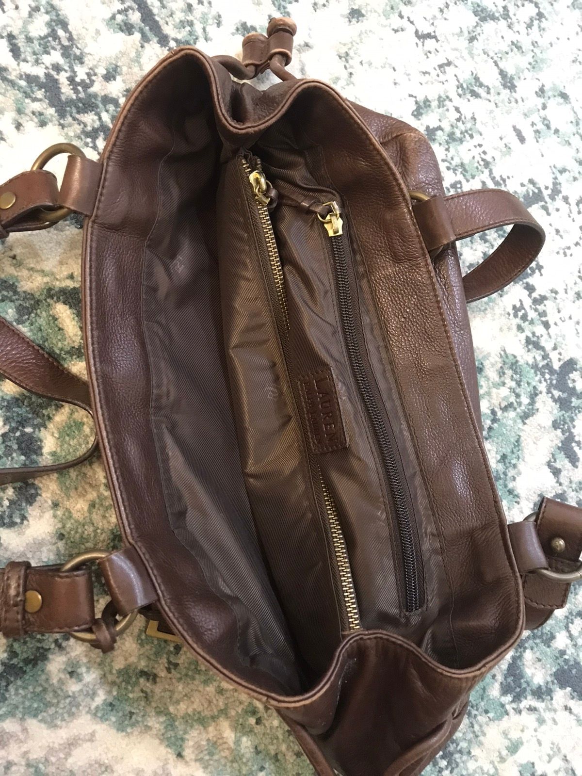 PRL Polo Ralph Lauren Genuine Leather Hand Bag - 8