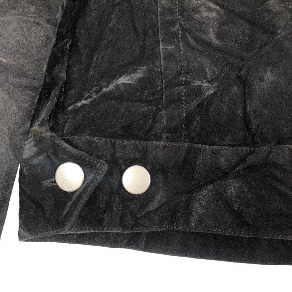 Maison Margiela MM6 Artisanal Black Painted Velvet Jacket - 16