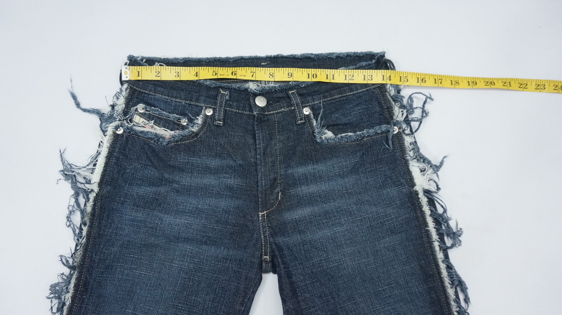 Rare🔥Vintage DIESEL Flared Ripped Outseam Women Jeans - 10