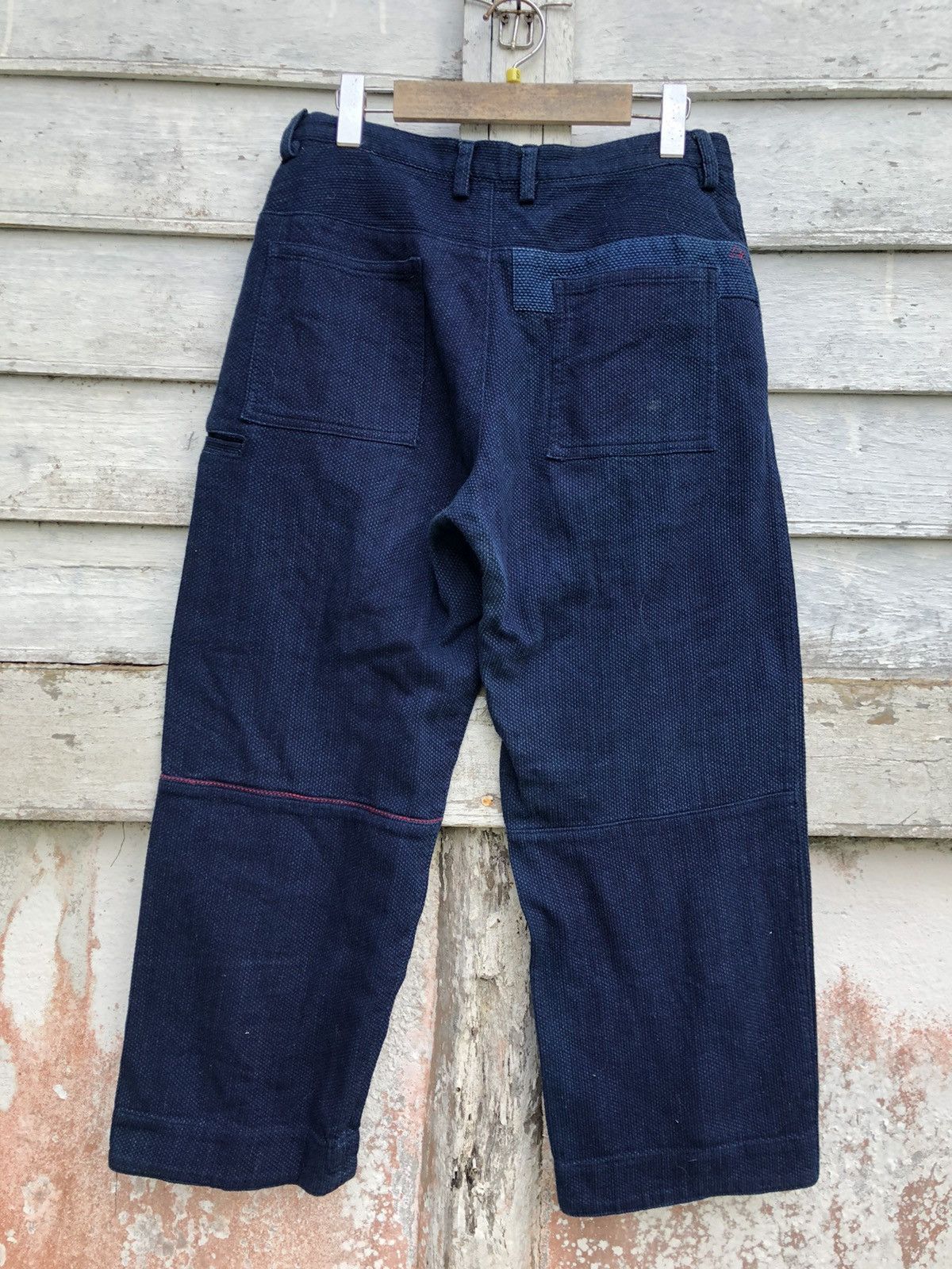 Blue Blue Pure Indigo Dyed Linen Work Pant - 4