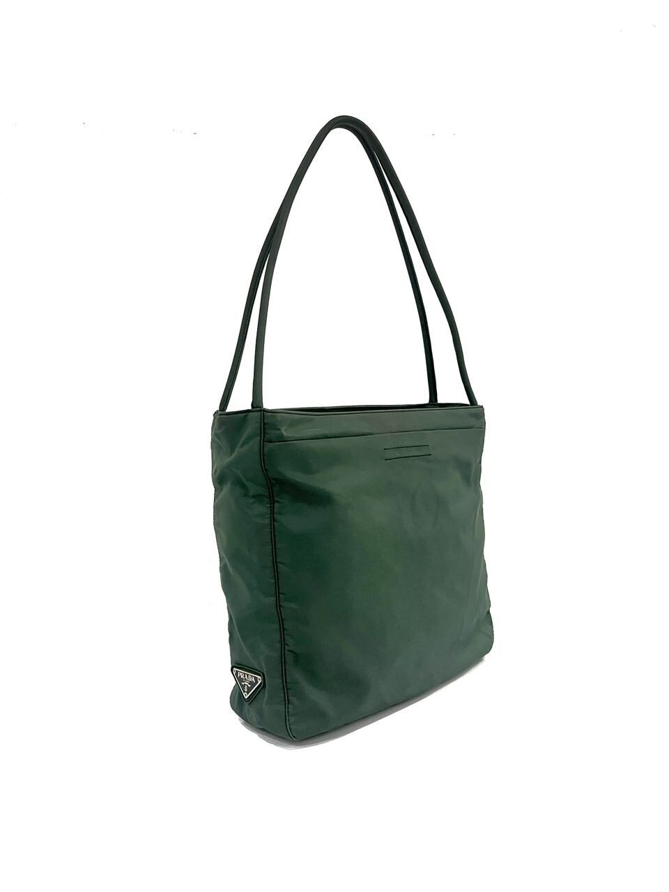 Authentic Vintage Prada Tessutto Nyalon Green Shoulder Bag - 1