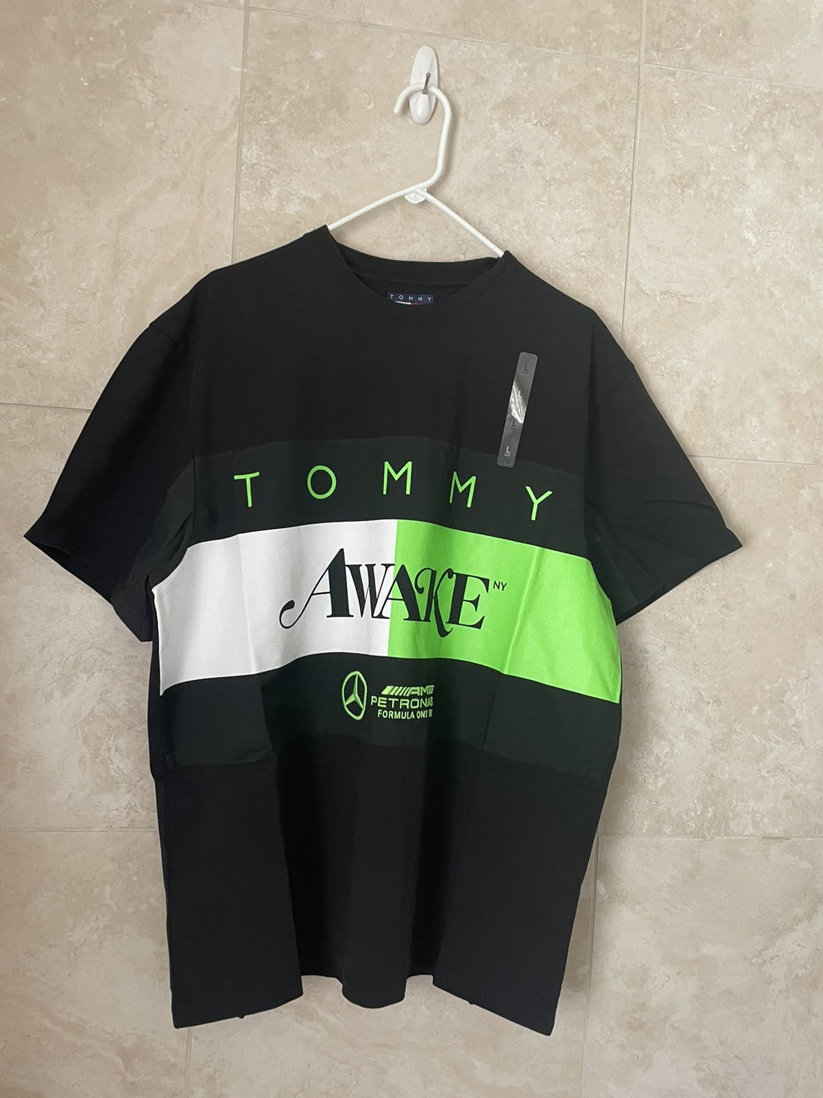 Mercedes Benz - Tommy X Mercedes’ Awake NY flag tee black. - 1