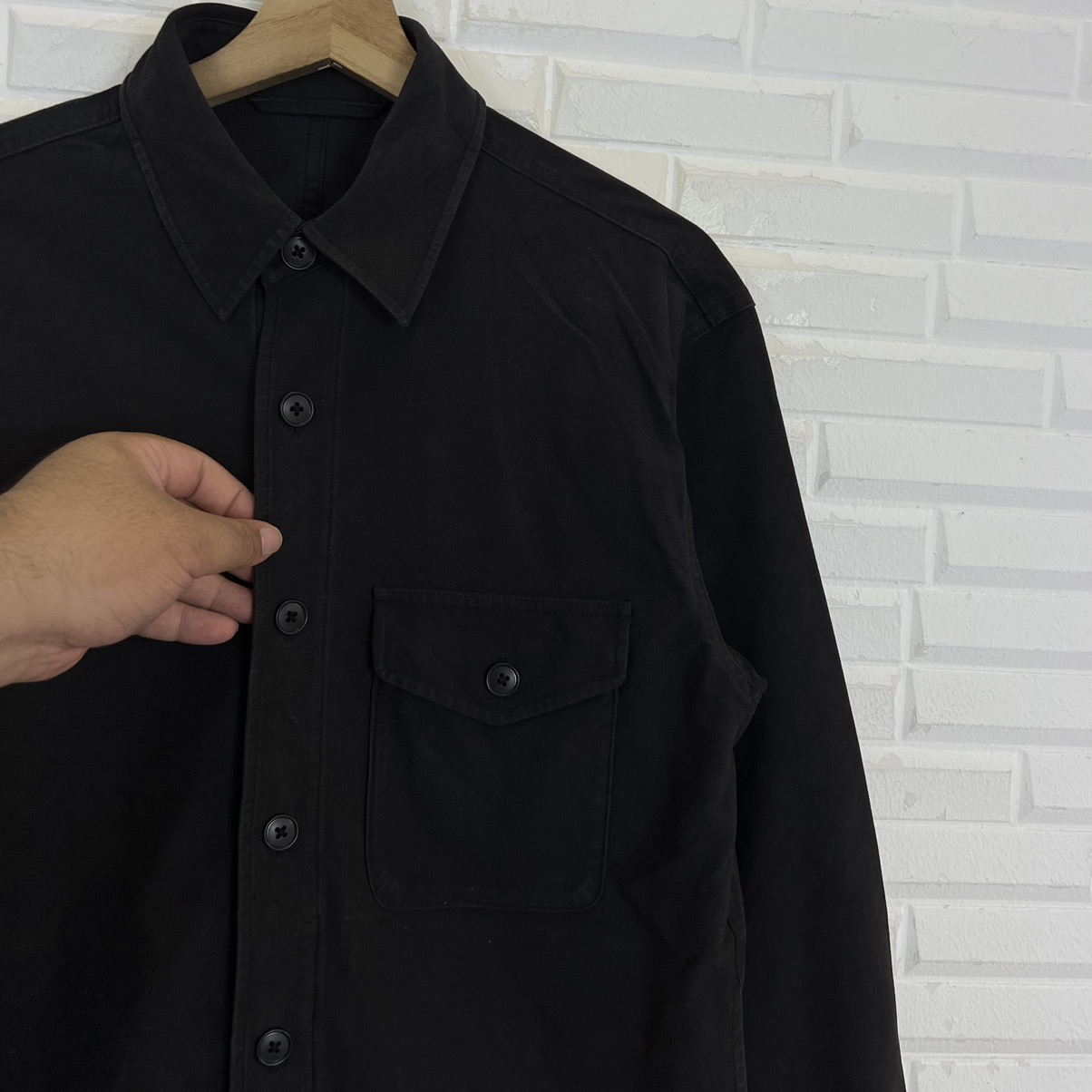 Japanese Brand - VINTAGE ULTIMATE BLACK ICONIC UNIQLO CHORE JACKET JAPAN - 4