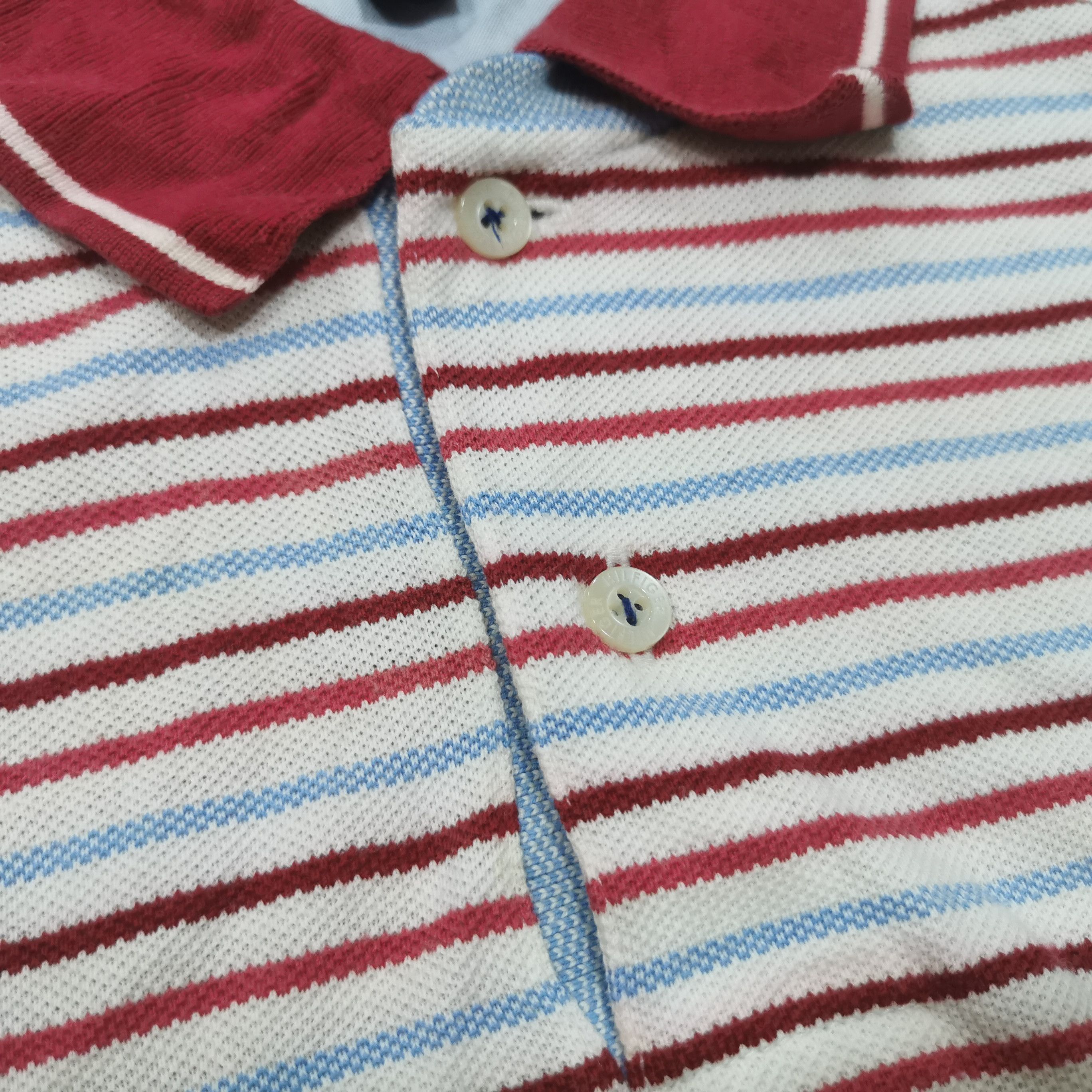 Vintage Tommy Hilfiger Retro Striped Polo Shirt - 7