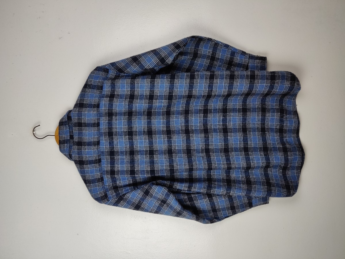 Flannel - Finch Japan Blue Check Button Up Shirt Oxford - 8