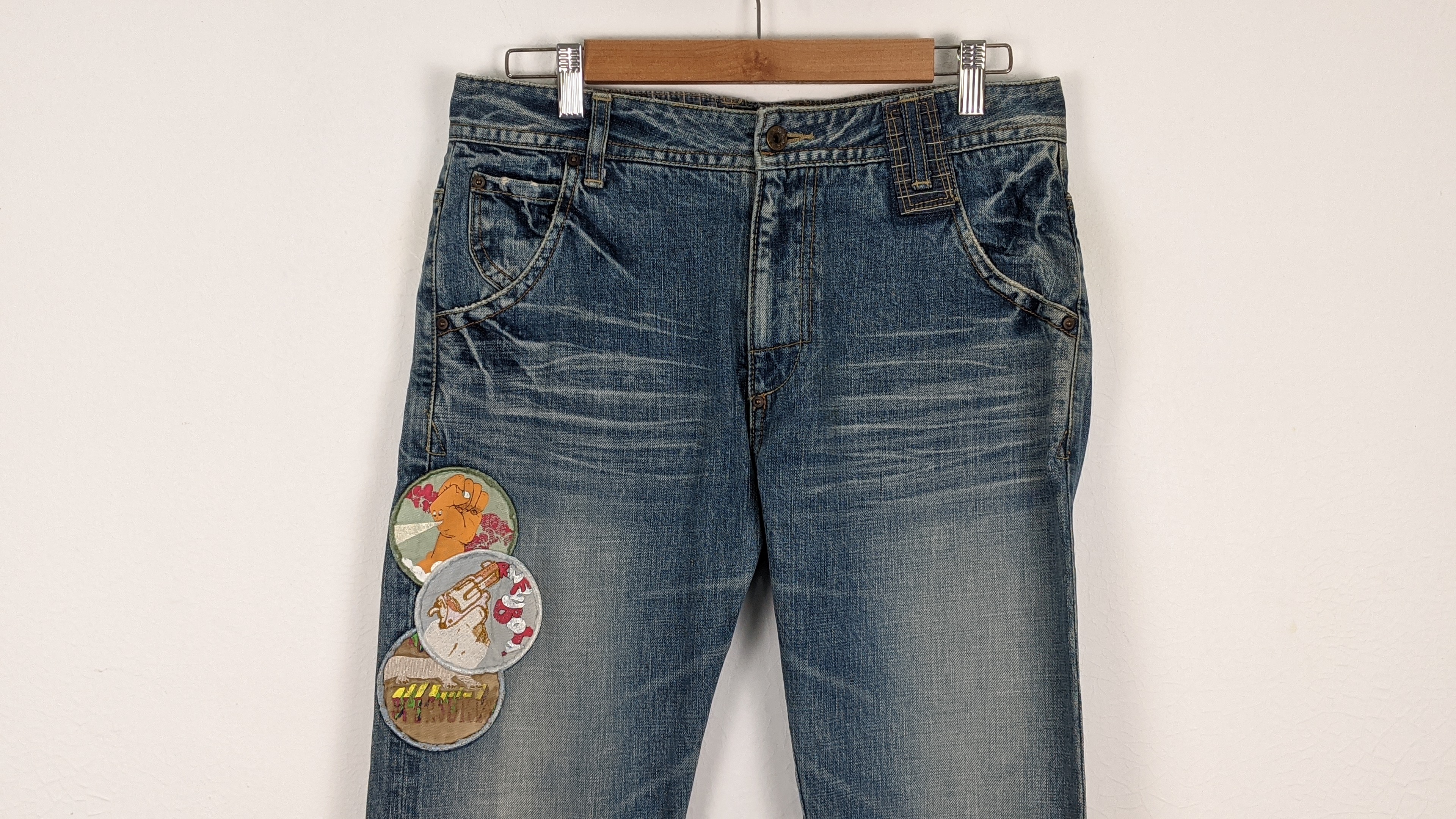 R.Newbold Vintage Denim Patch Jeans - 2