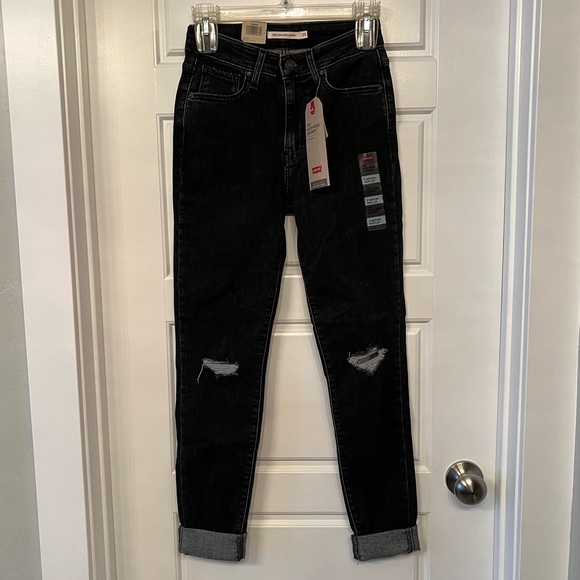 Levi’s 721 High Rise Black Skinny Jeans 25 - 1