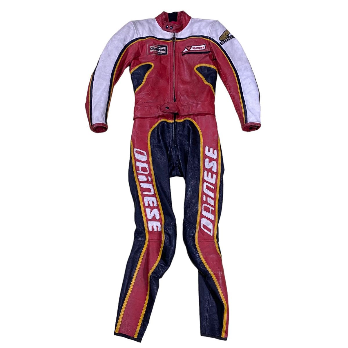 Vintage 80s Dainese Overall Riding Suit Class Leather - 1