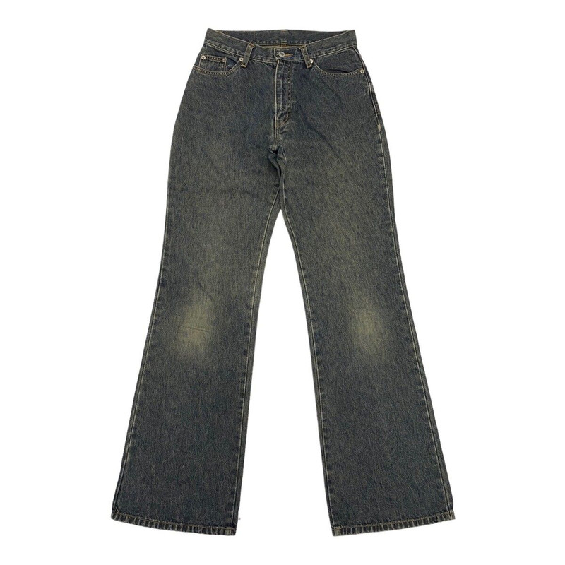 FLARE🔥MELLOWBOB FADED GREY WASHED FLARED DENIM PANTS - 1