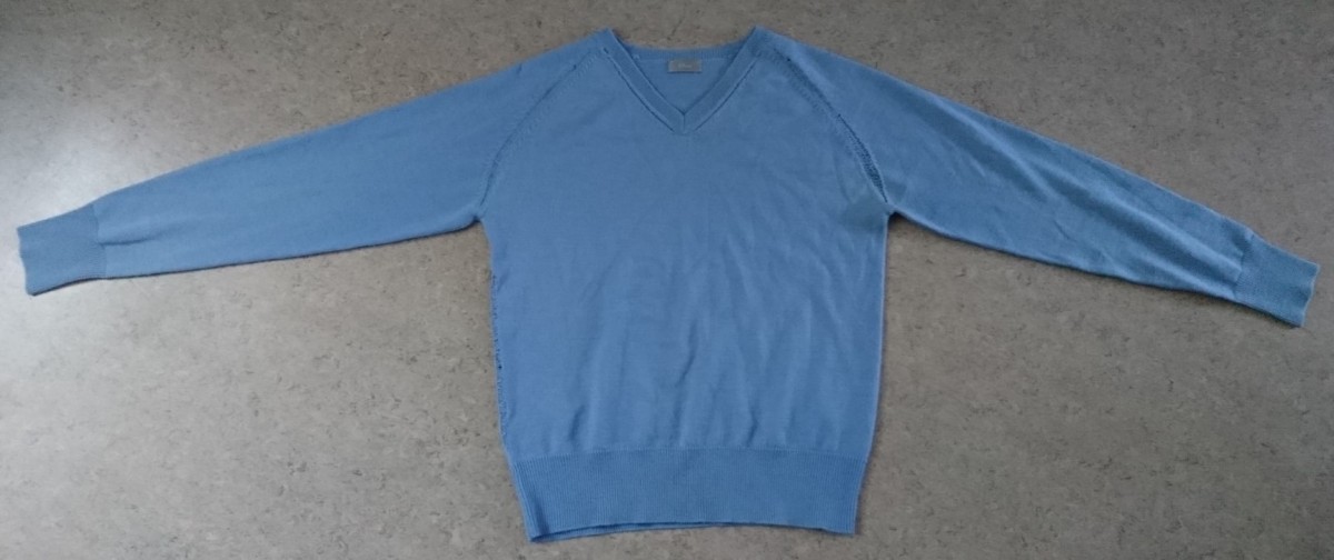 Rare Hedi Slimane Distressed Light Blue Sweater EU46 - 2