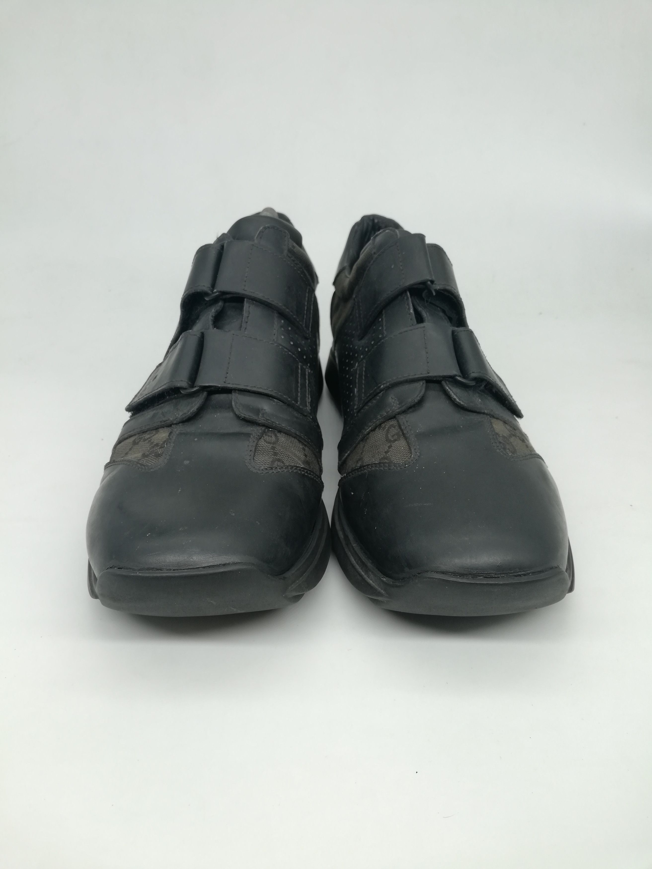 GG Black Velcro Strap Shoes - 2