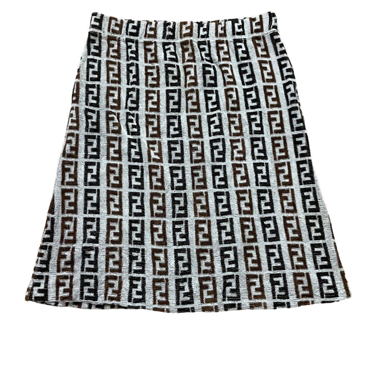 Fendi logo print terry towelling skirt - 1