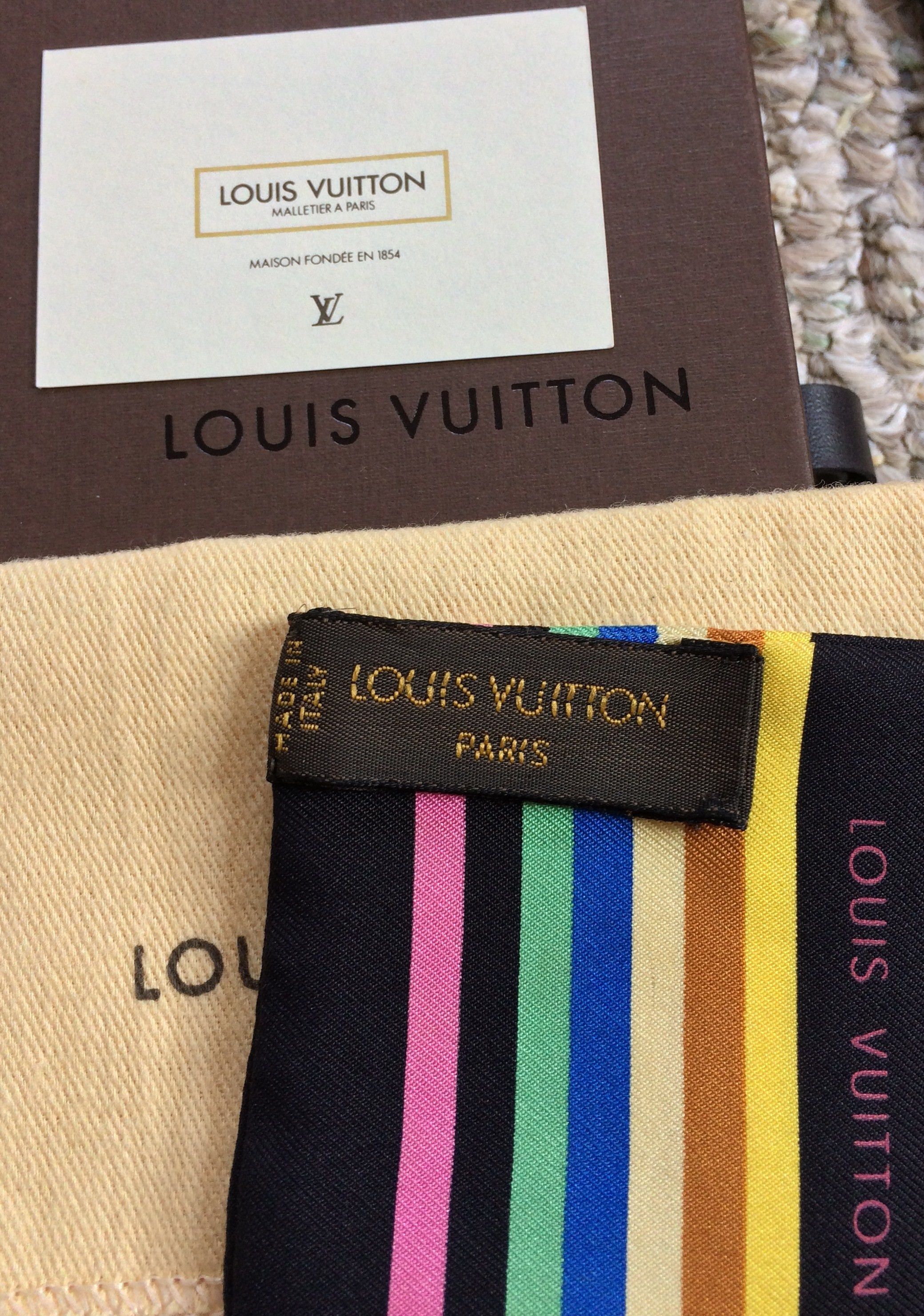 NEW S/S 2003 Vuitton Murakami Multicolor Monogram Scarf - 6