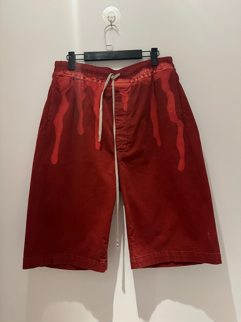 Rick Owens red shorts - 1
