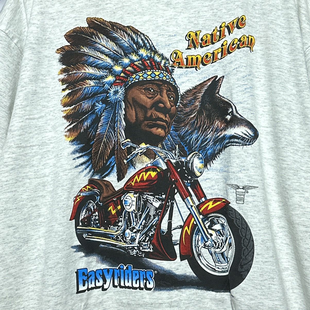 Vintage Easyriders Native American Motorcycle Tee XL - 3