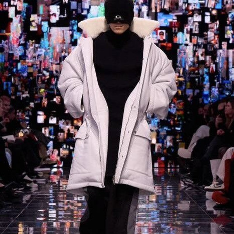 Balenciaga Oversized Shearling Leather Coat - 1