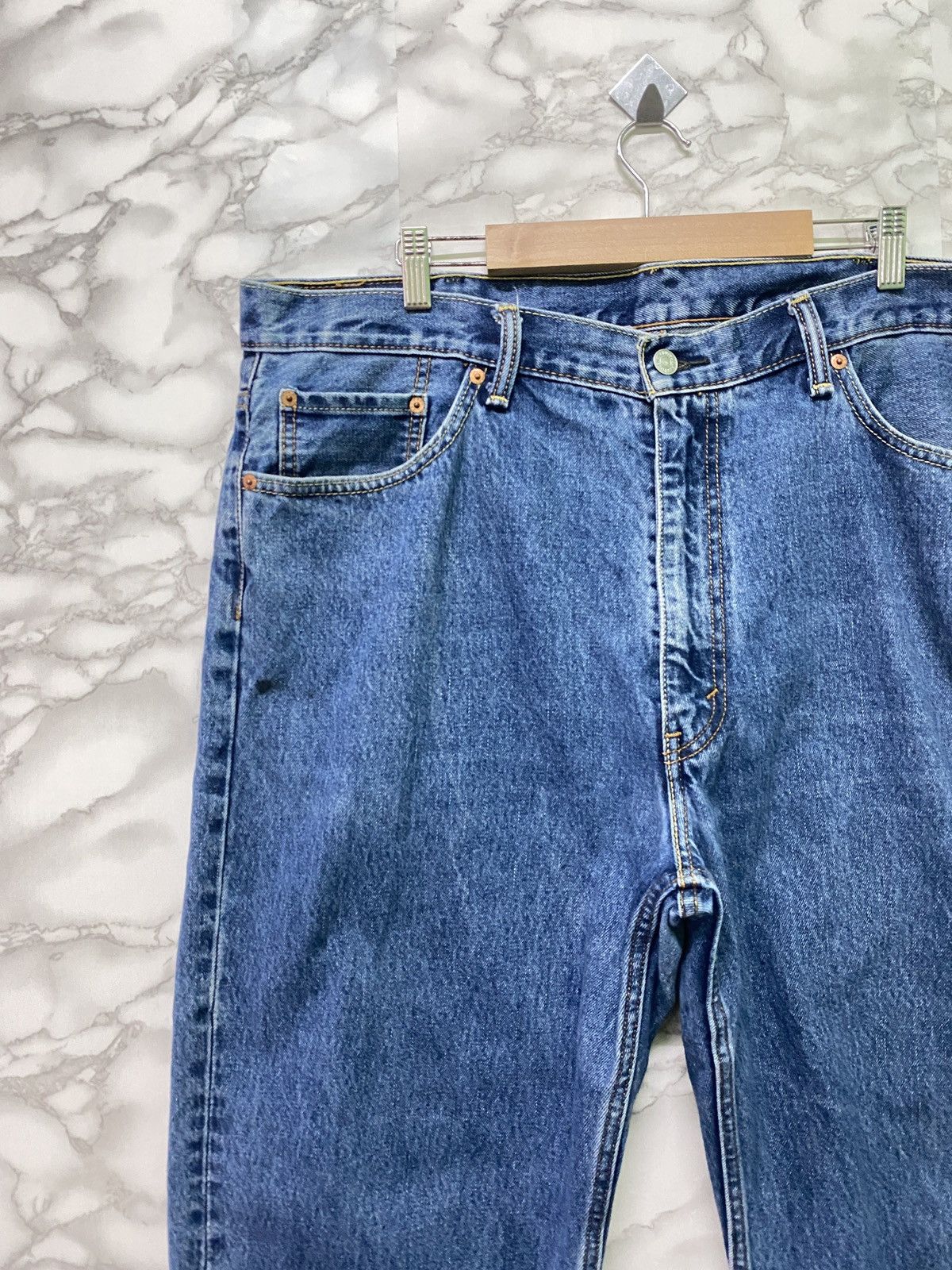 Vintage - Levi's 550 Blue Denim Distressed Jeans - L9 - 4