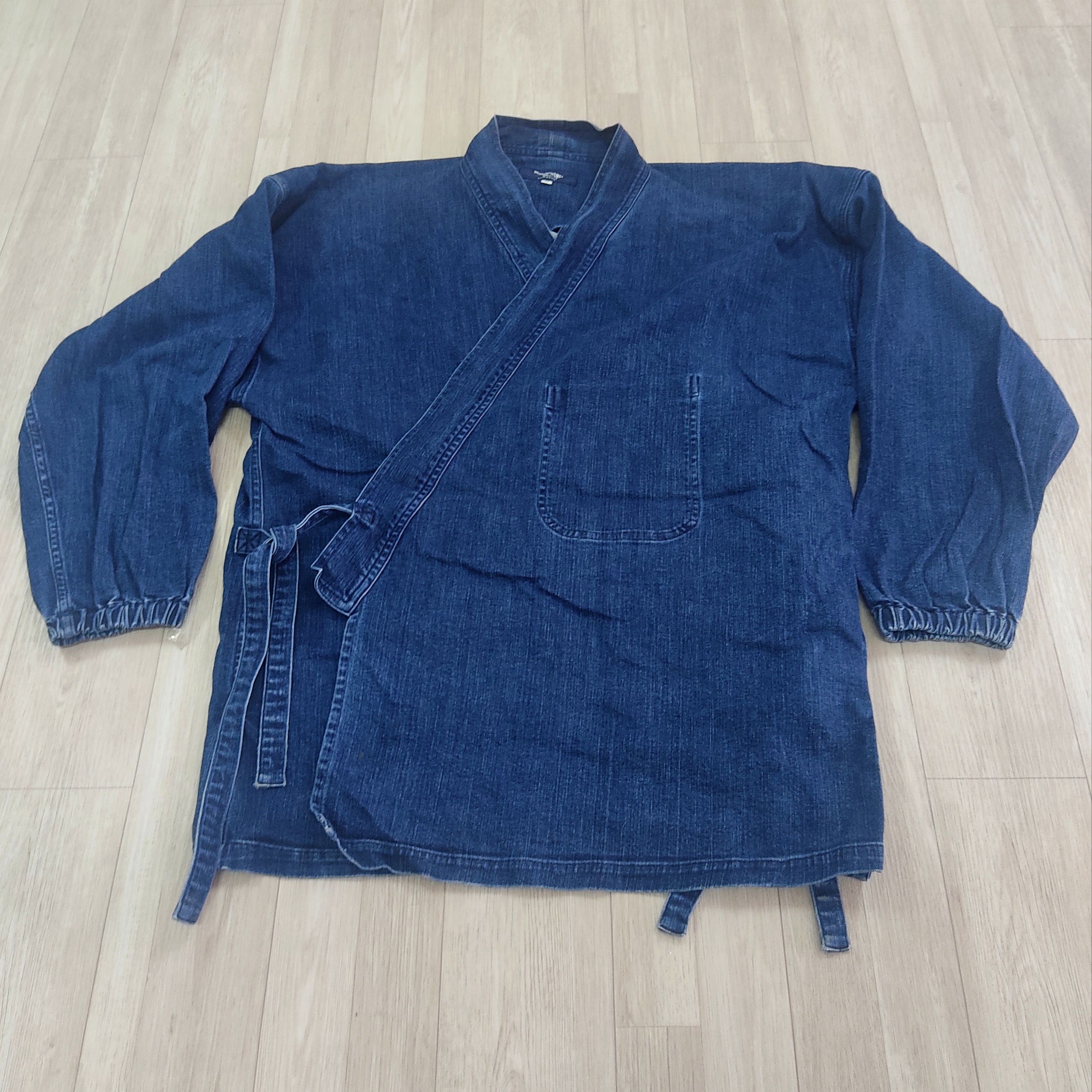 KAIHARA DENIM Kamakura Denim Samue Kimono Jacket - 4