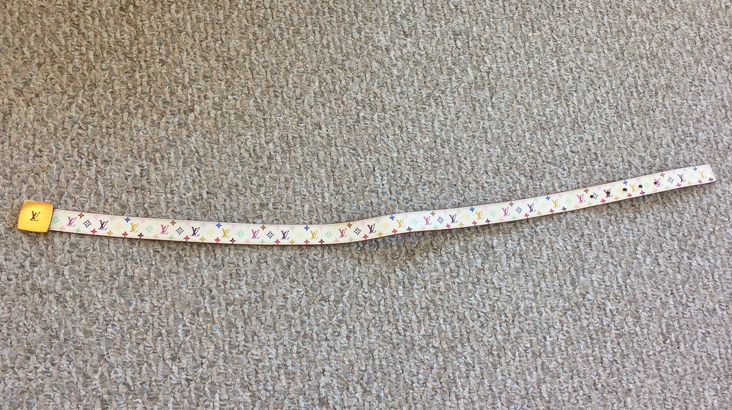 S/S 2003 Louis Murakami Multicolor Monogram Belt - 7