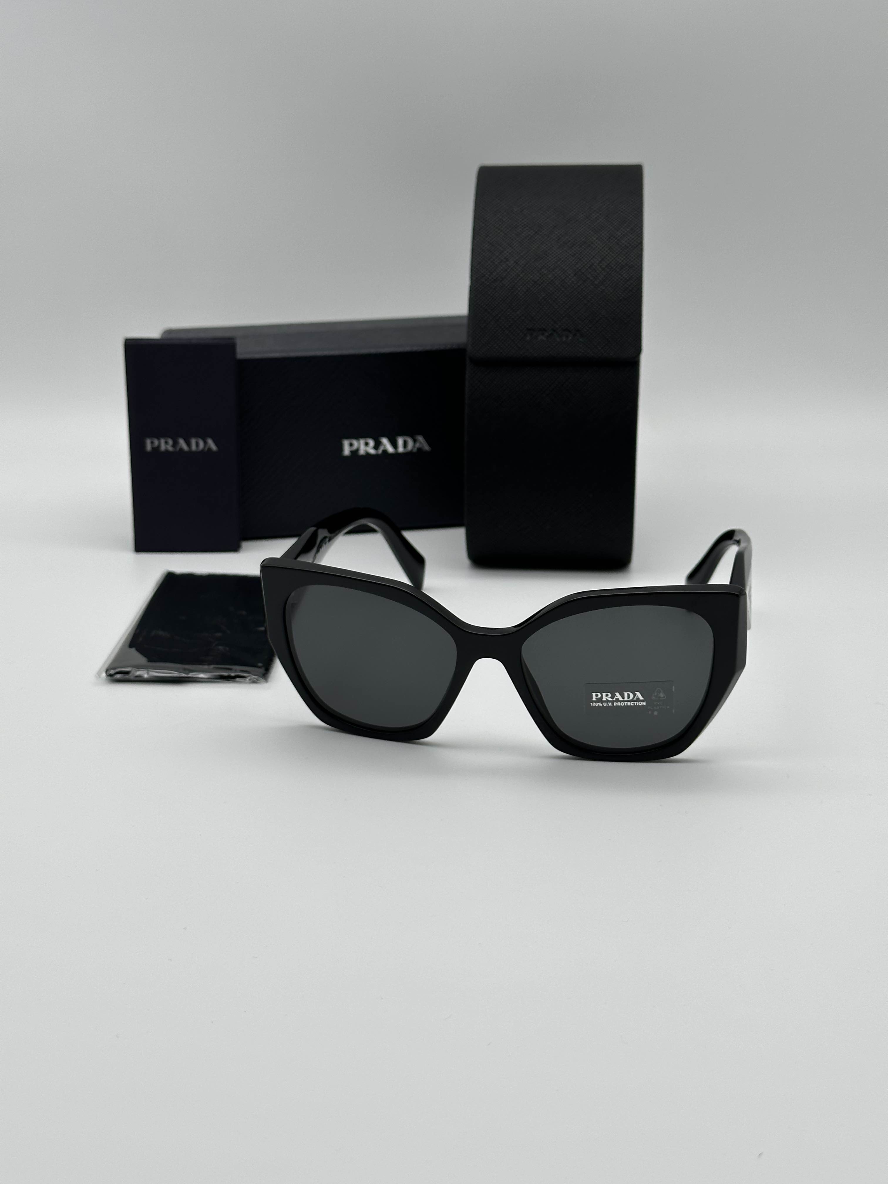 BRAND NEW PRADA PR19ZS 1AB5S0 Black/Dark Grey Women Sunglasses - 7