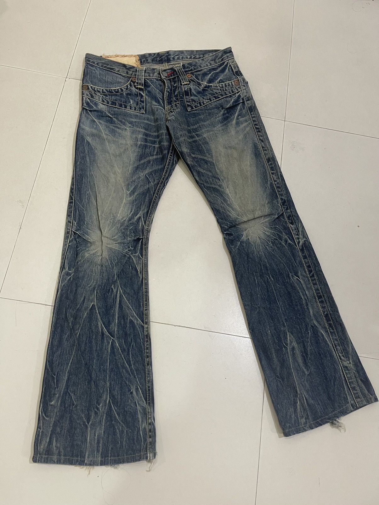 🔥DELETE SOON🚀Vintage Flare Jeans Japanese Brand Streetwear - 4