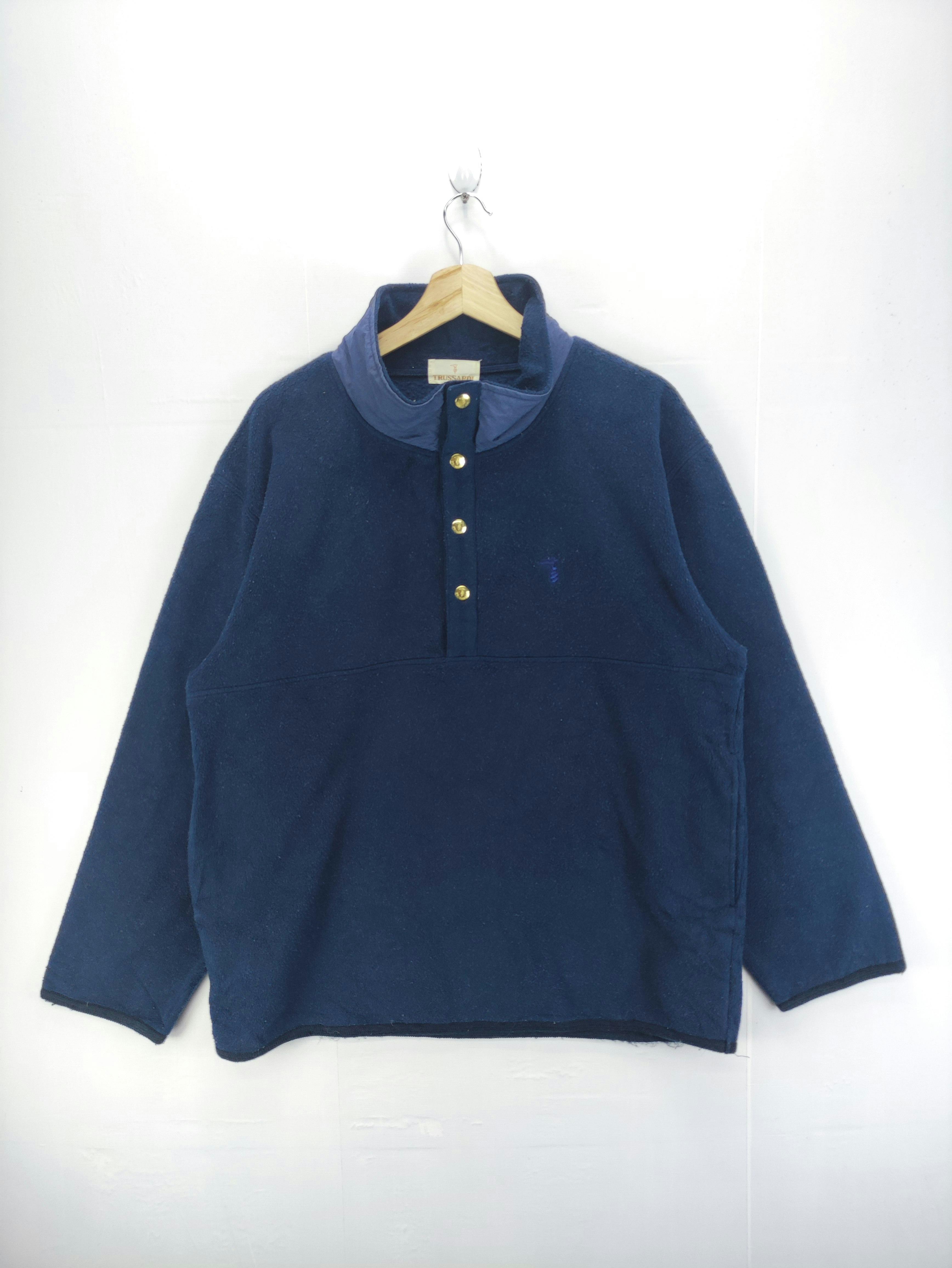 Vintage Trussardi Fleece Sweater Polo - 1