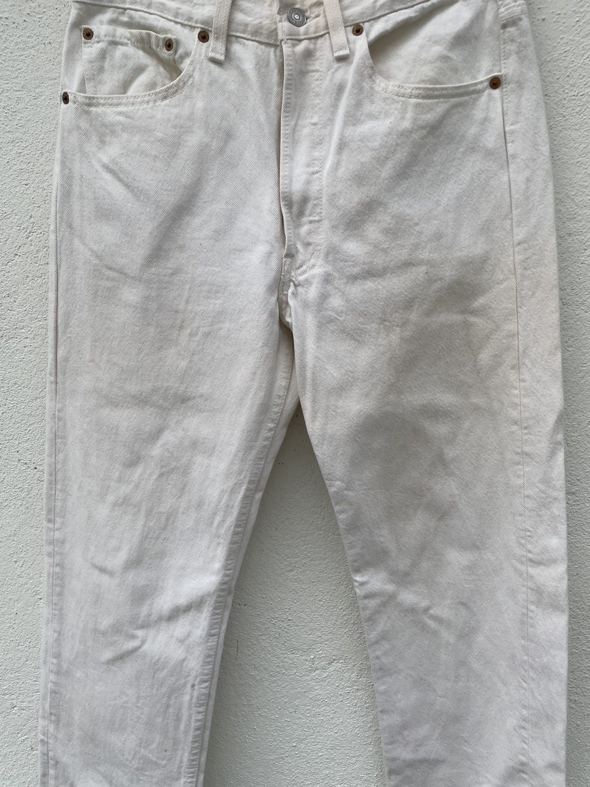 Vintage - Vintage 90s Levis 501 White Made In USA Denim Jeans - 3