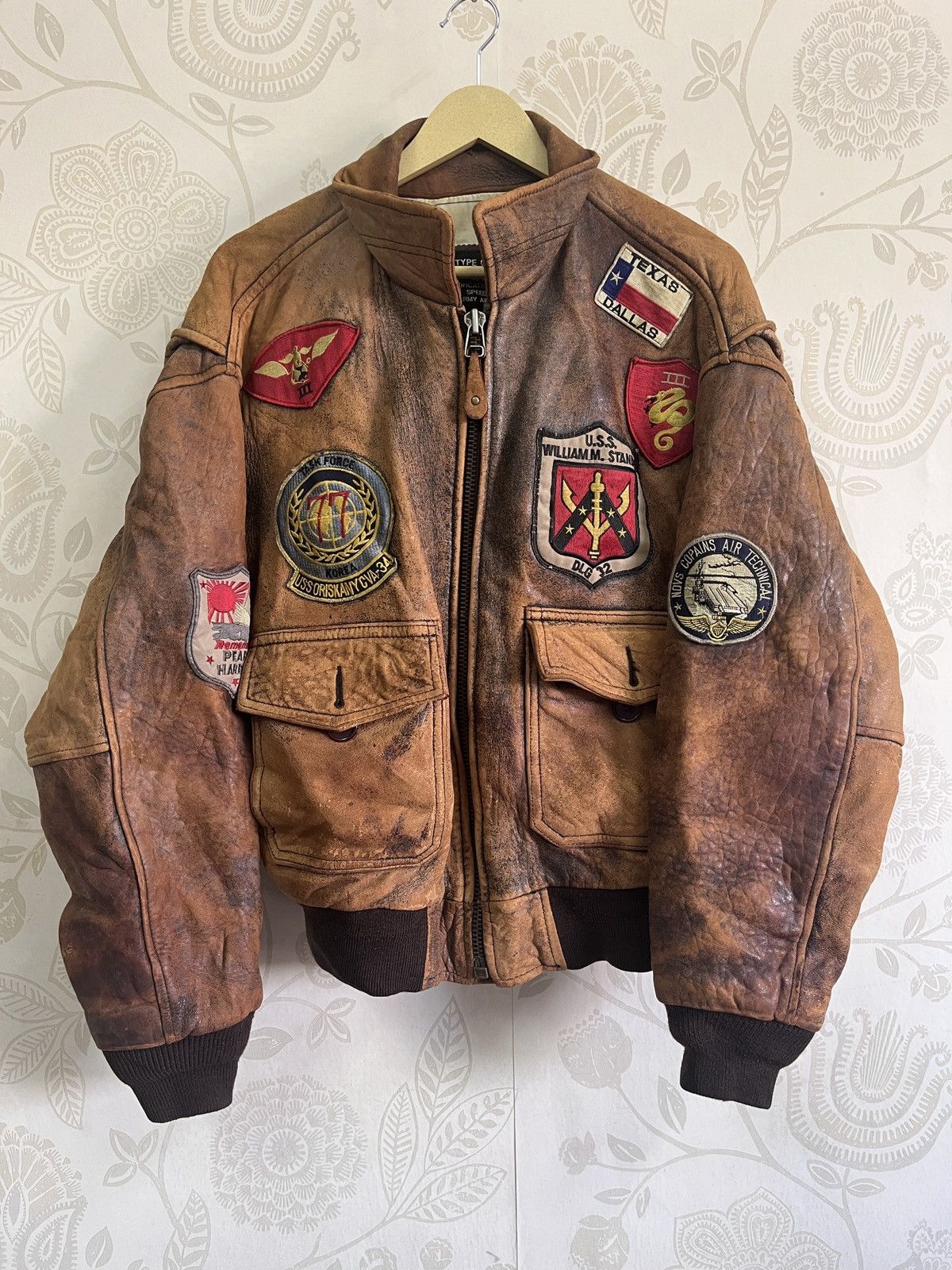 Vintage Avirex Type G-1W Flyers Leather Jacket Pearl Harbour - 23