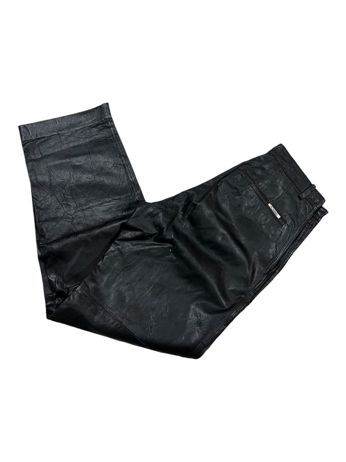 1980s Comme des Garçons Homme Cowhide Leather Runway Pants - 3