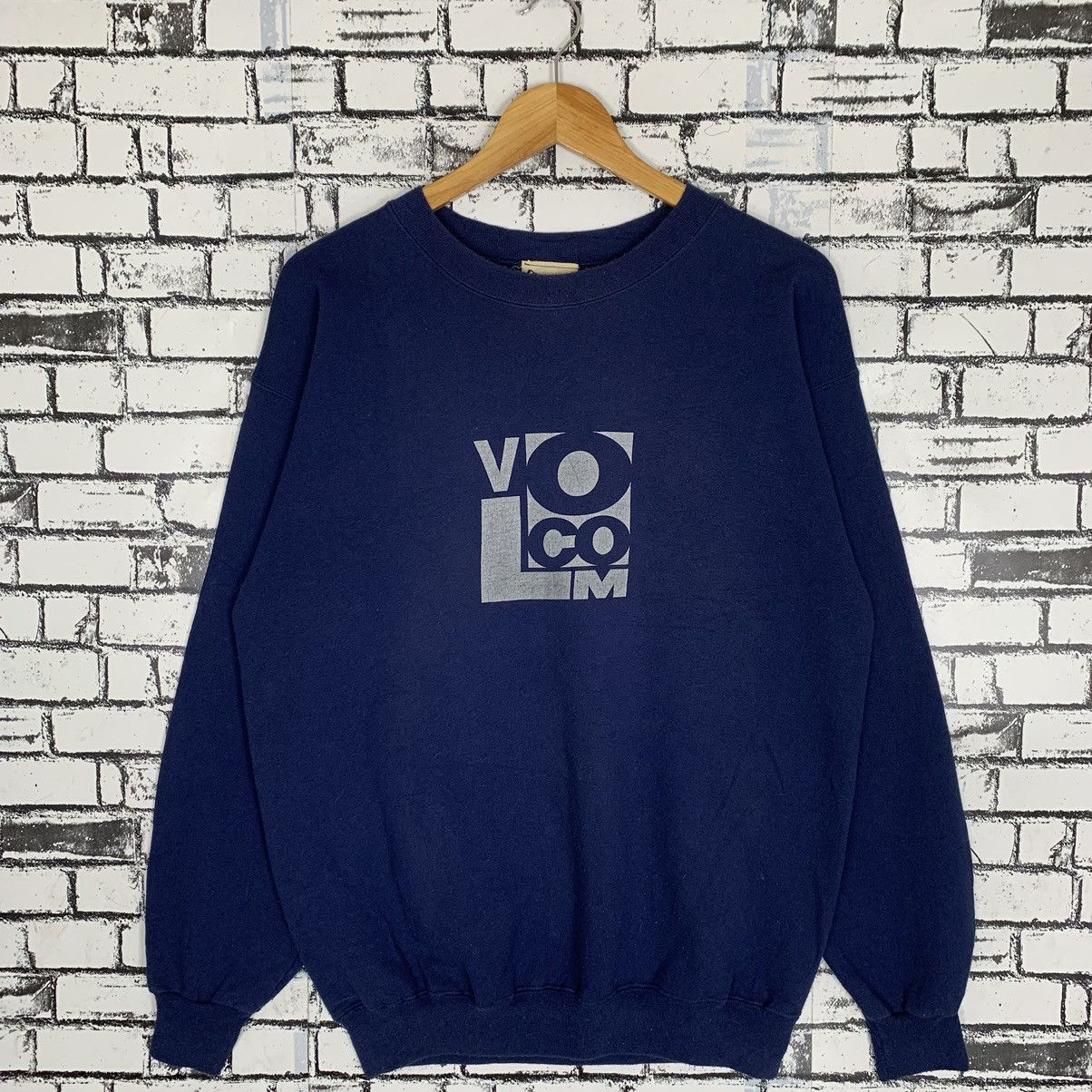 Vintage Volcom Sweatshirt Navy Blue - 1