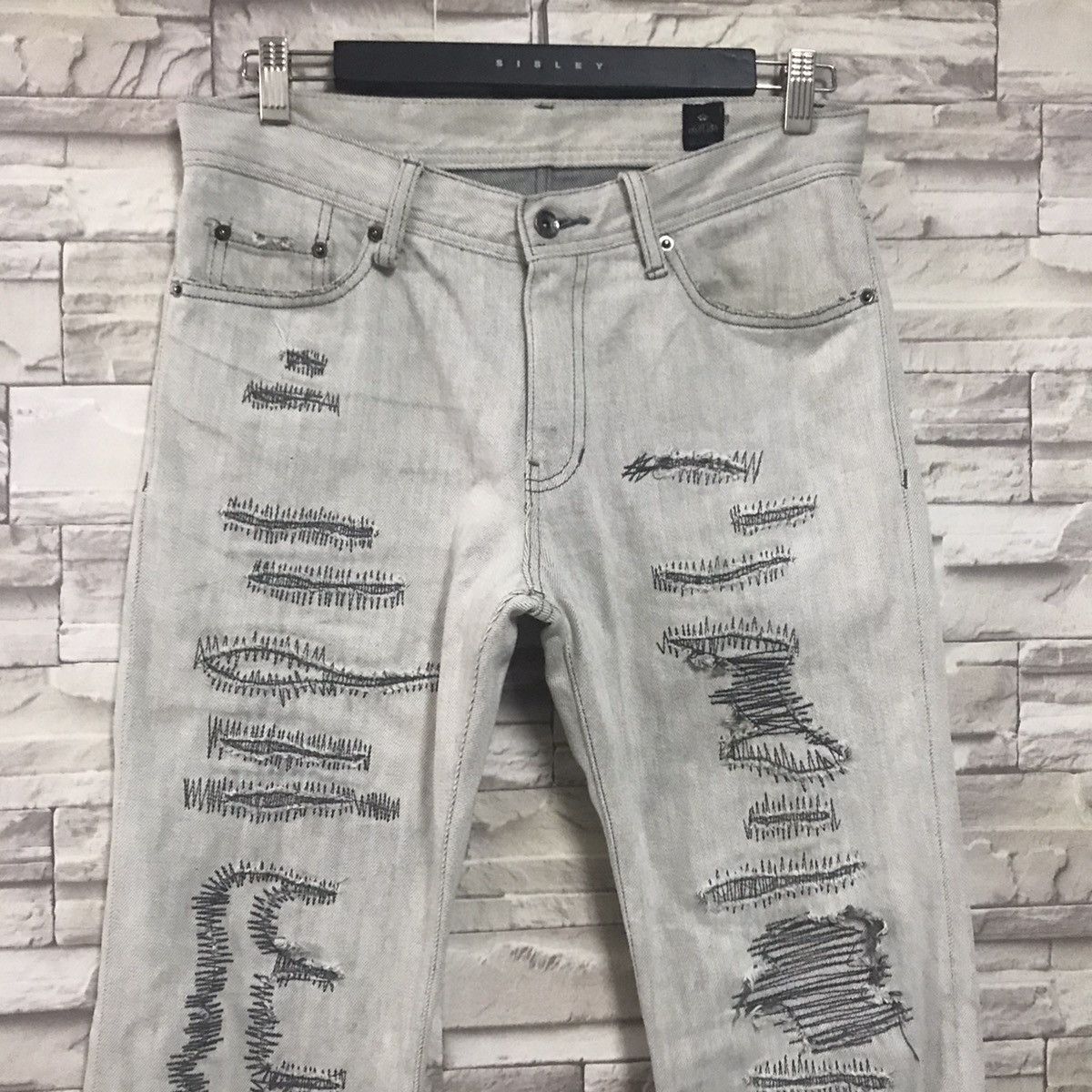 Japanese Brand - Semantic Design Distressed Denim Jeans - 4