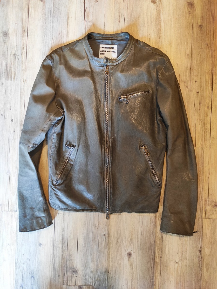 Gene Par Yukio Mishiba - GRAIL! Riders leather jacket.Like Julius or RIck Owens - 1
