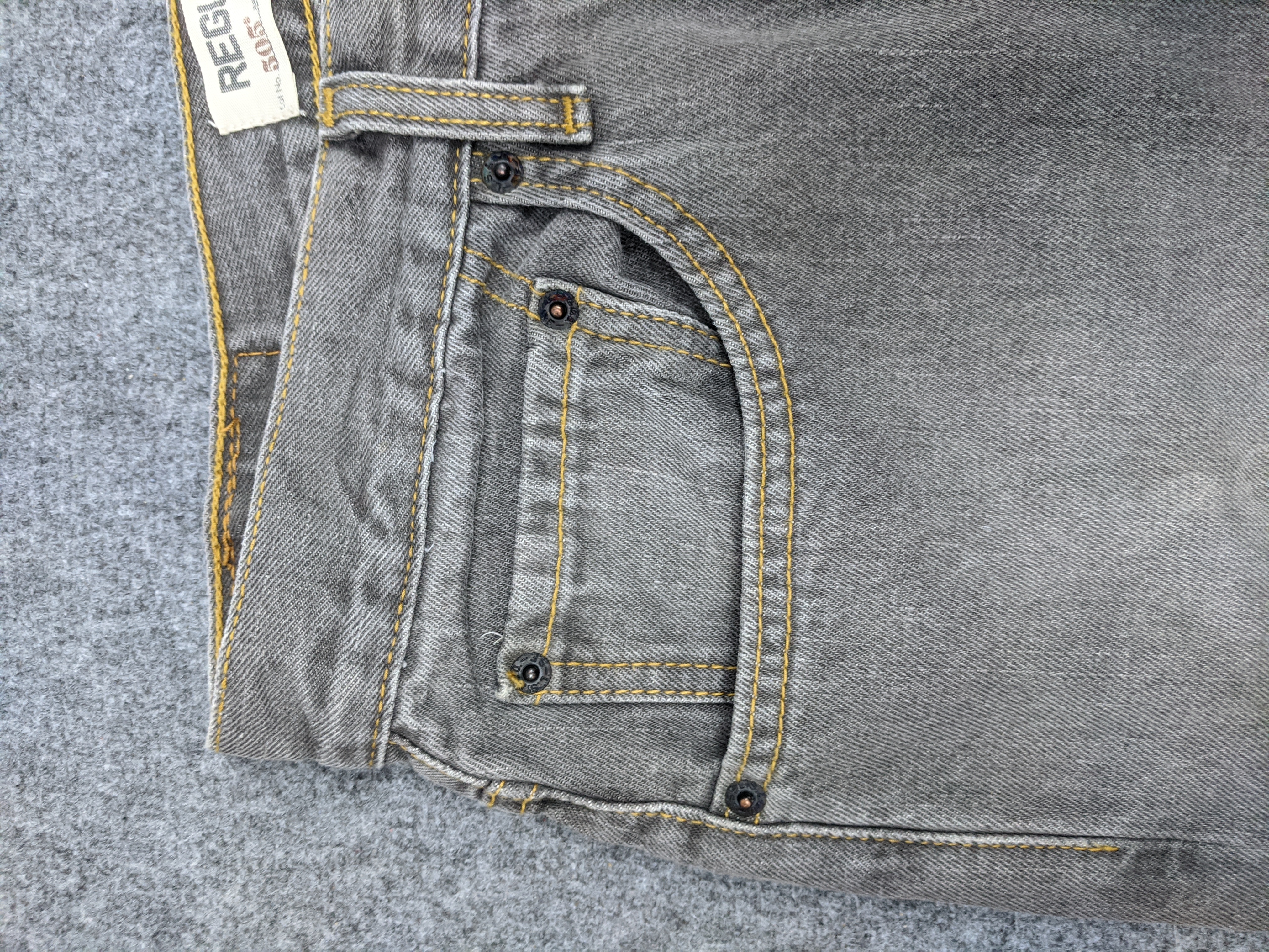 Vintage - Vintage Sun Faded Black Levis 505 Jeans - 7