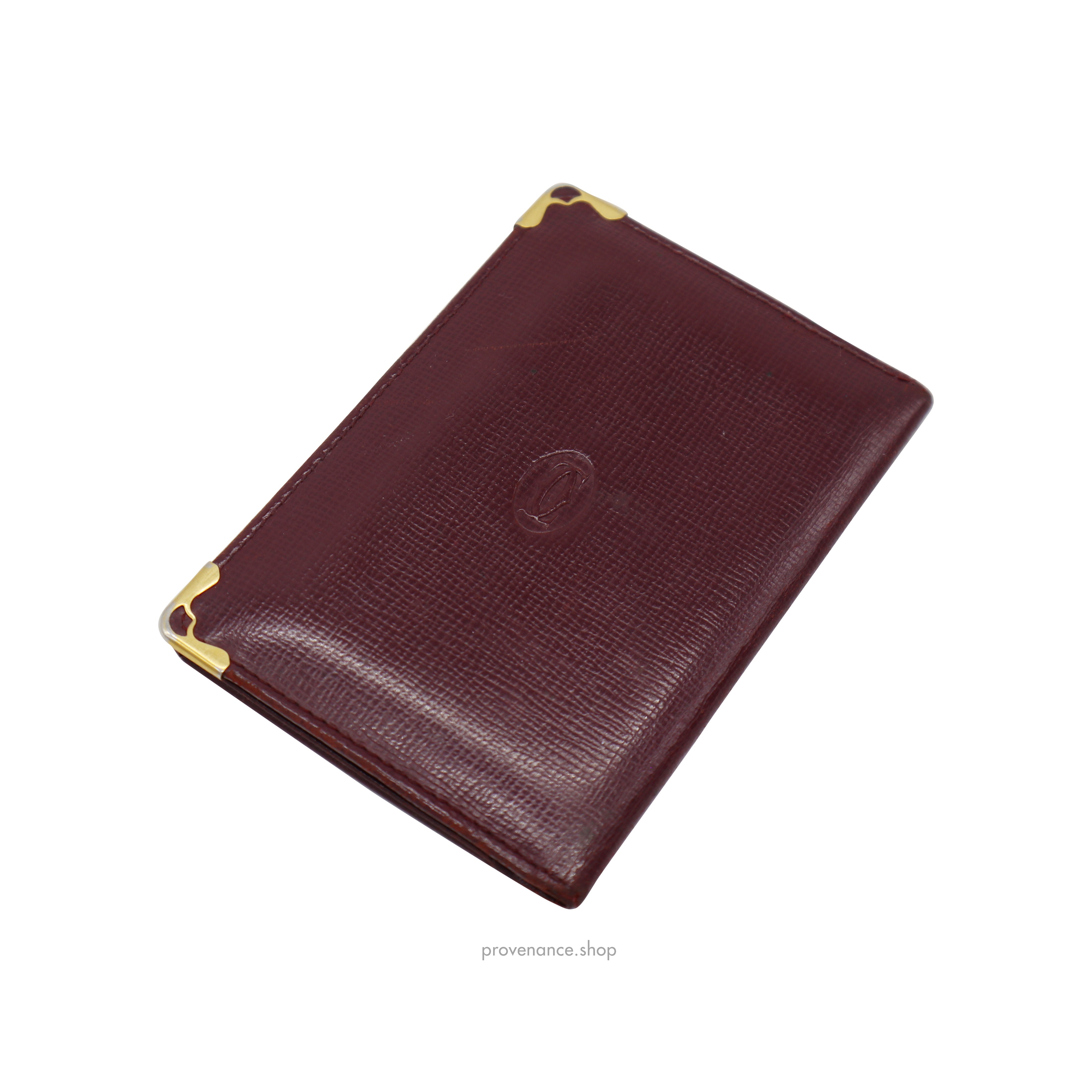 Cartier Pocket Organizer Wallet - Burgundy Leather - 4