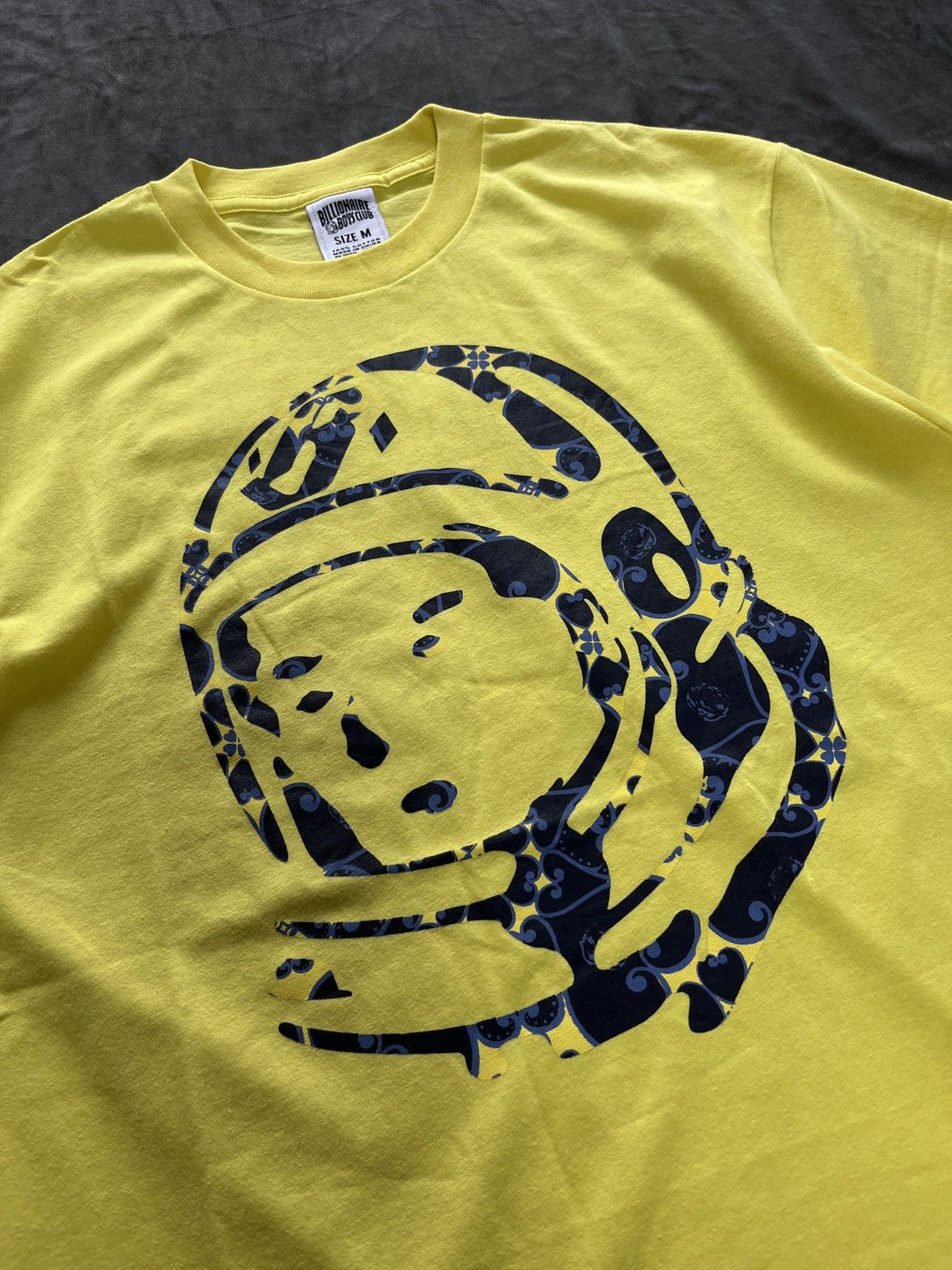 Rare Billionaire Boys Club BBC Helmet Logo Yellow T-Shirt M - 2