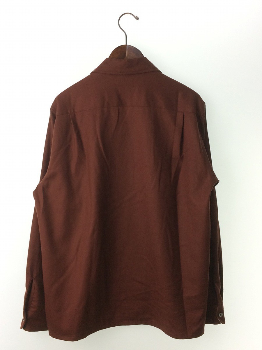 Steven Alan - JP Wool Burgundy Open Collar Shirt XL - 2