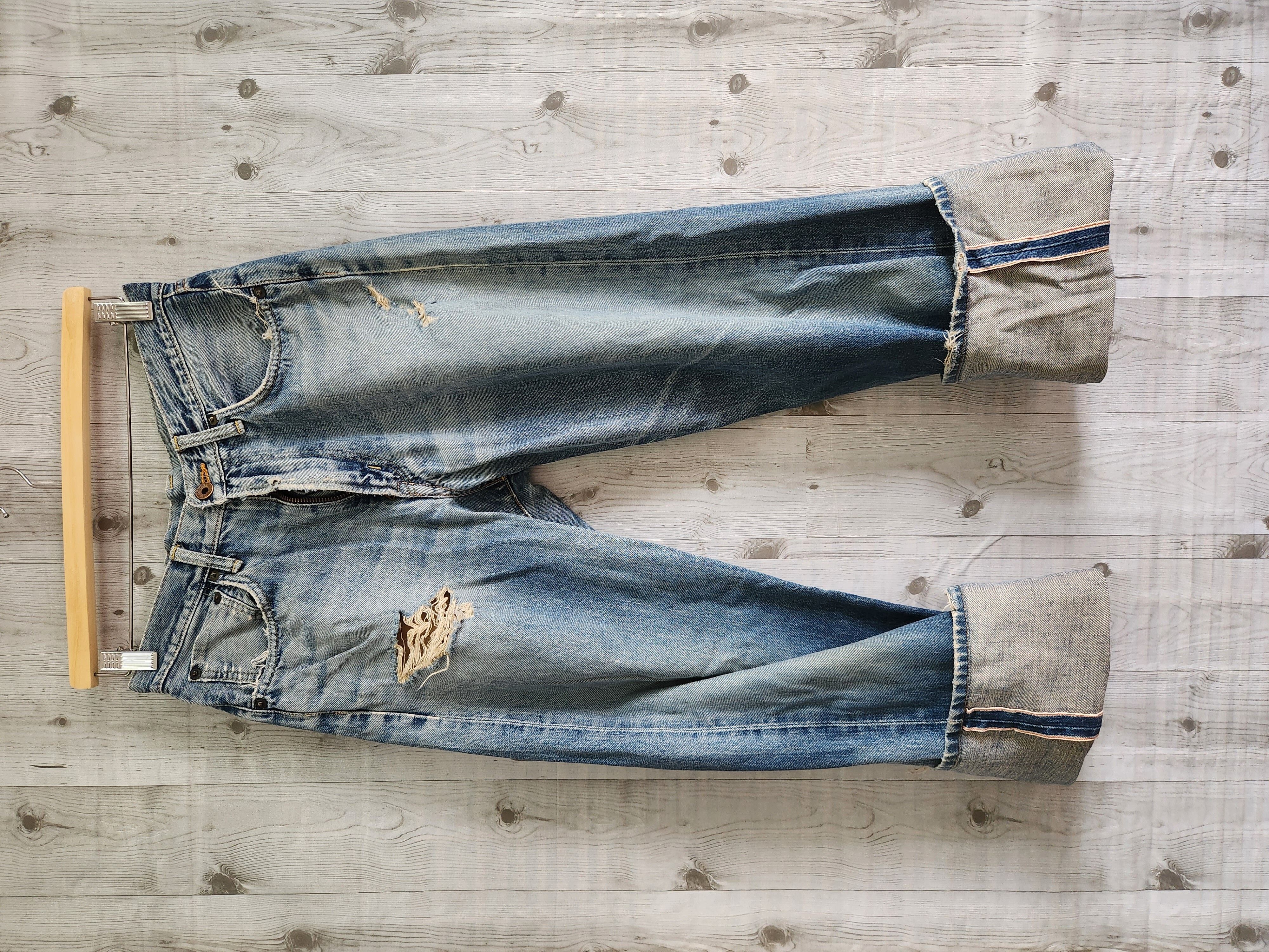 Vintage Distressed Edwin Redline Selvedge Jeans - 1
