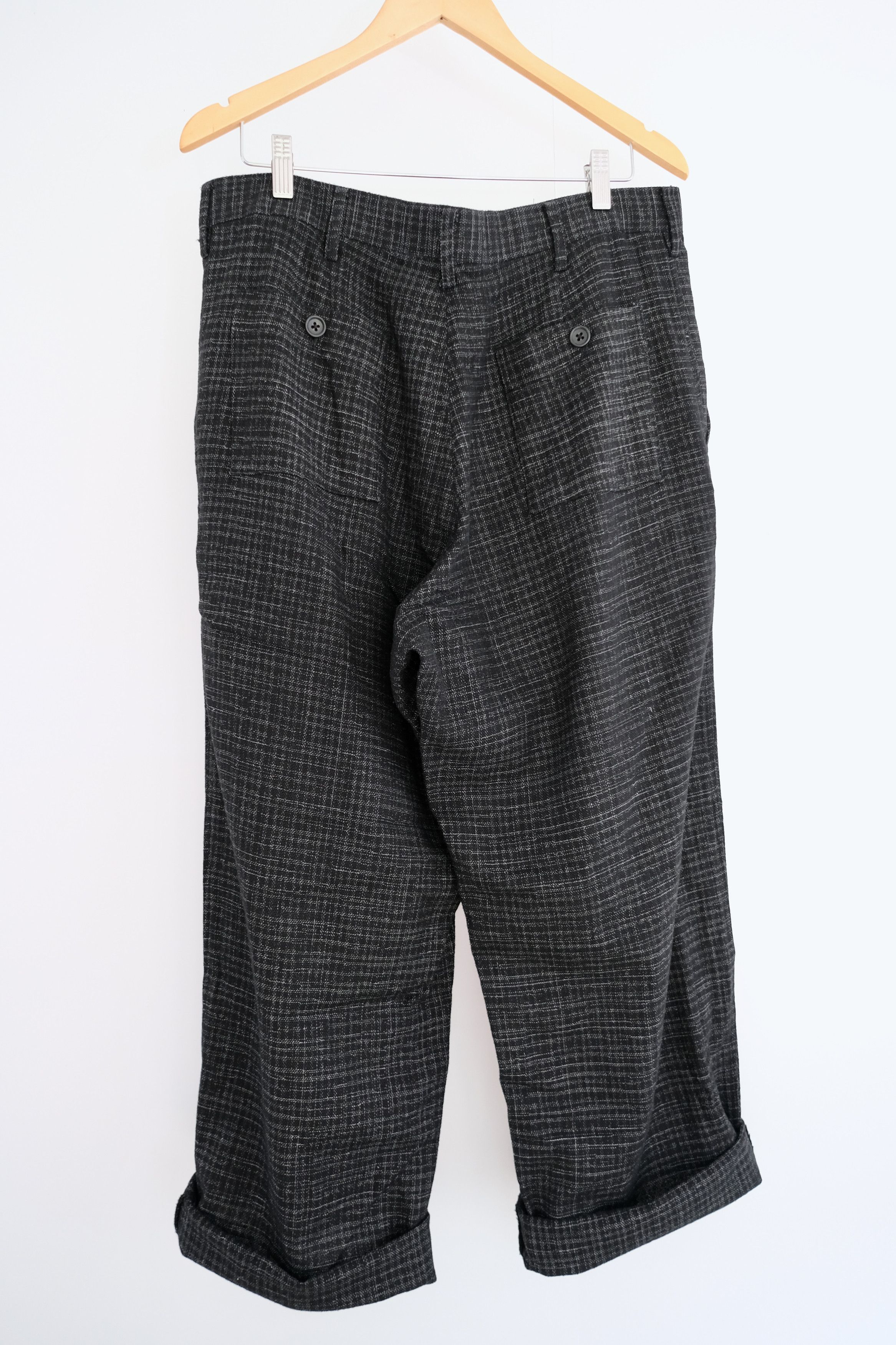 🎐 YFM [1990s] Wide Grid-Weave Pants - 20