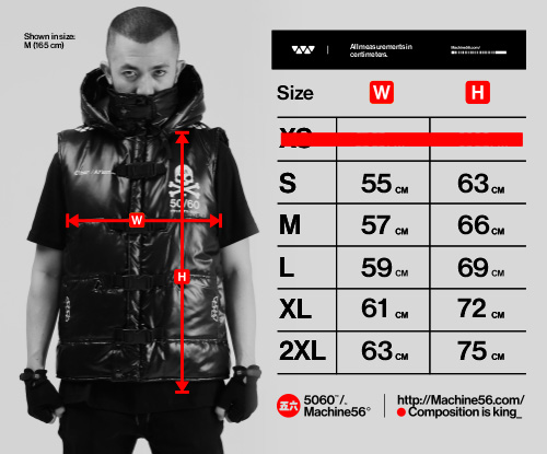 MACHINE56™ M56®/VT-R_G1 RED VARIANT PUFFER VEST ©2020_ ブラック・デス・ランナー - 19