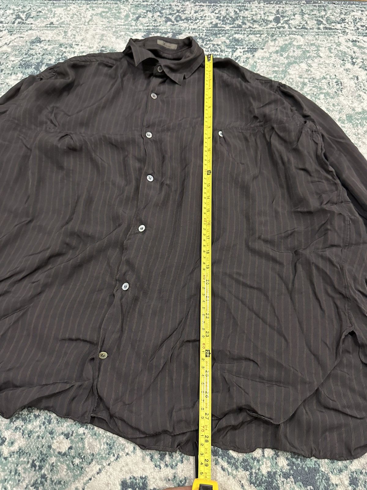 1990 - Y’s For Men Double Pocket Striped Rayon Shirt - 11