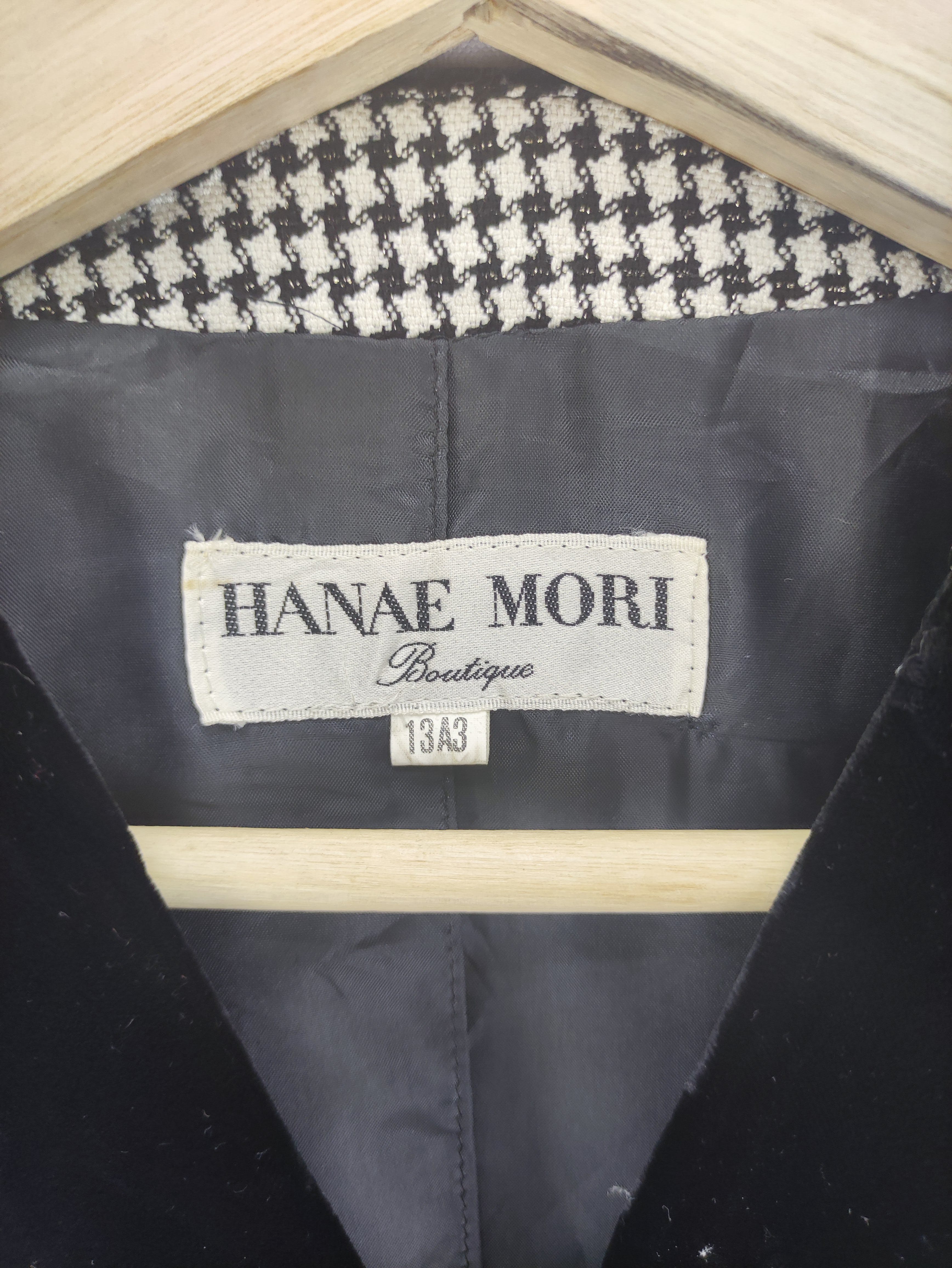 Vintage Hanae Mori Houndstooth Jacket Single Breasted - 2