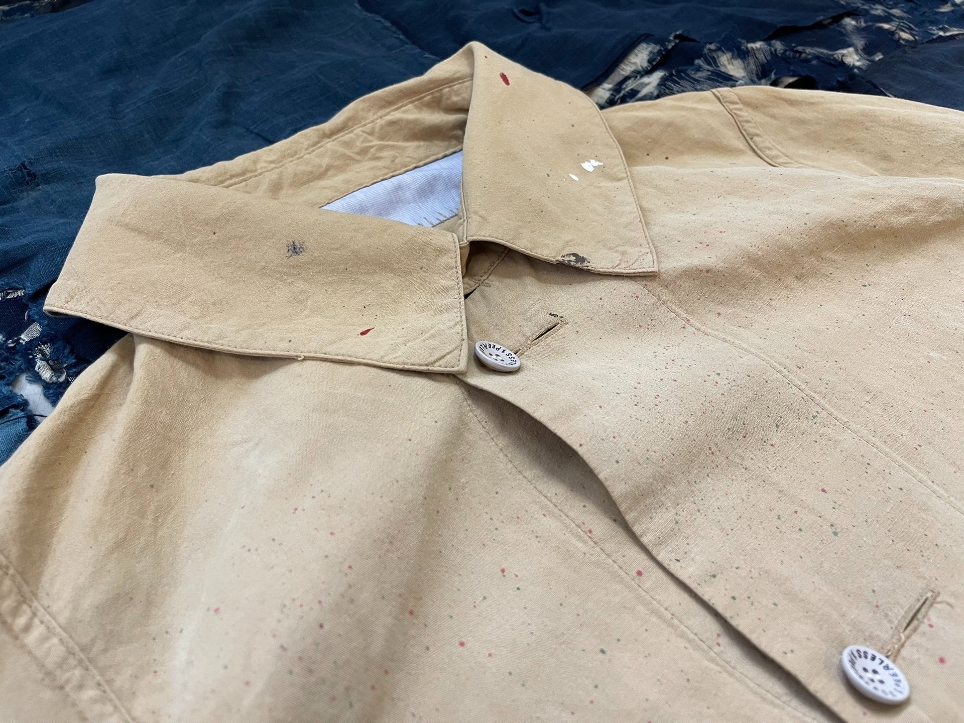 VISVIM 18AW ICT GREASE MONKEY COAT ink-splashed jacket windbreaker - 4