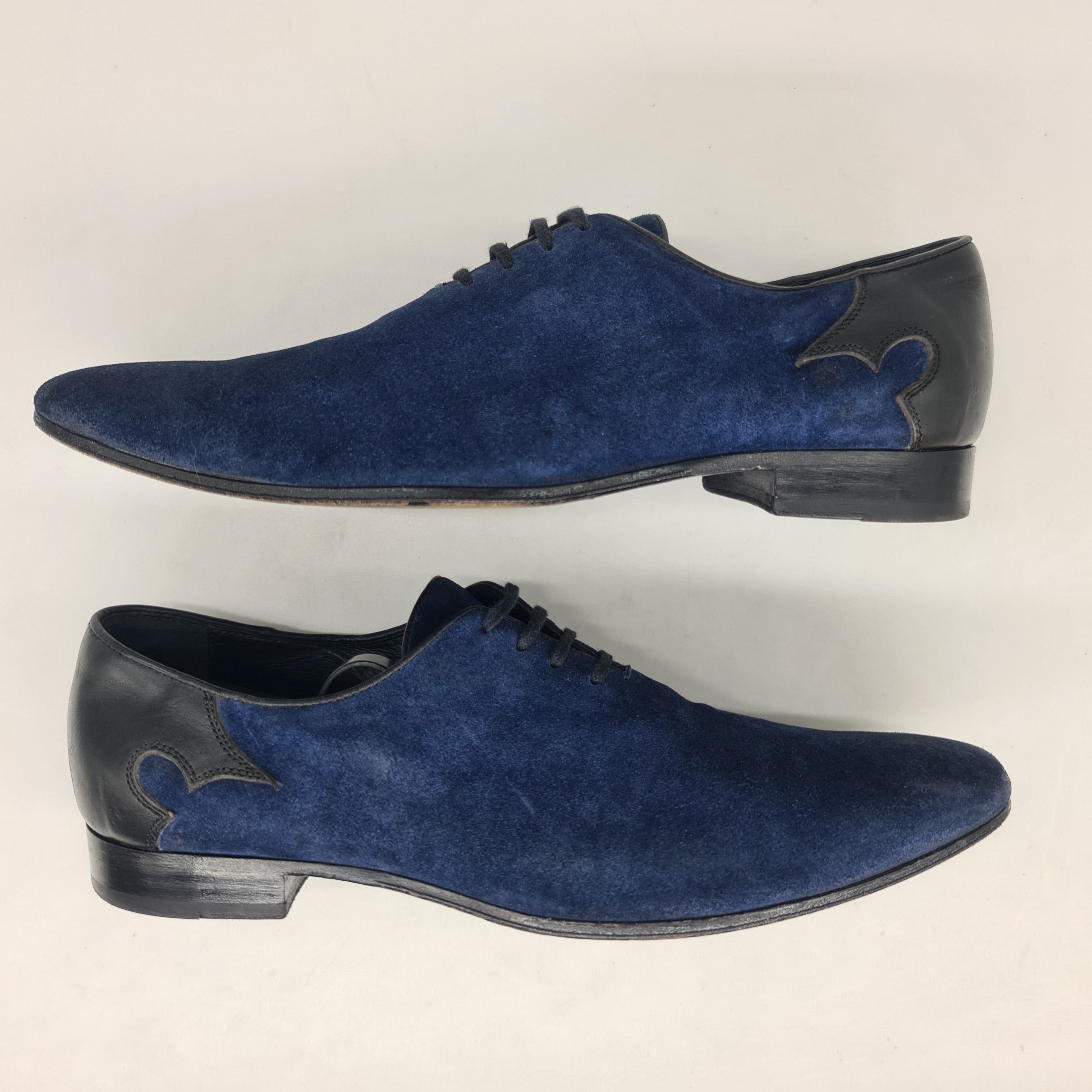 Haider Ackermann - SS16 Runway Blue Suede Oxford Shoes - 4