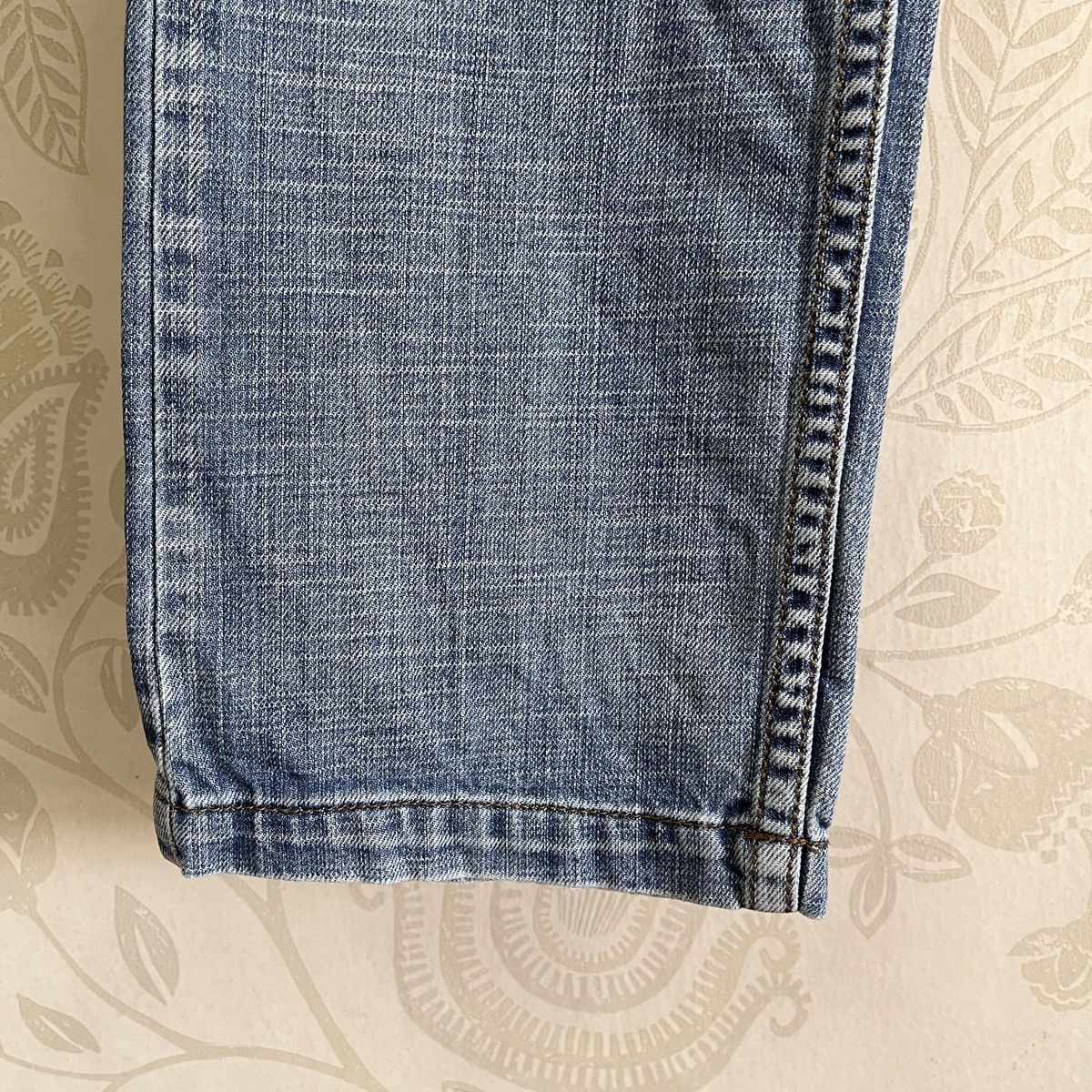 Riobera Vintage Japan Blue Denim Jeans Big Buttons Zipped - 10