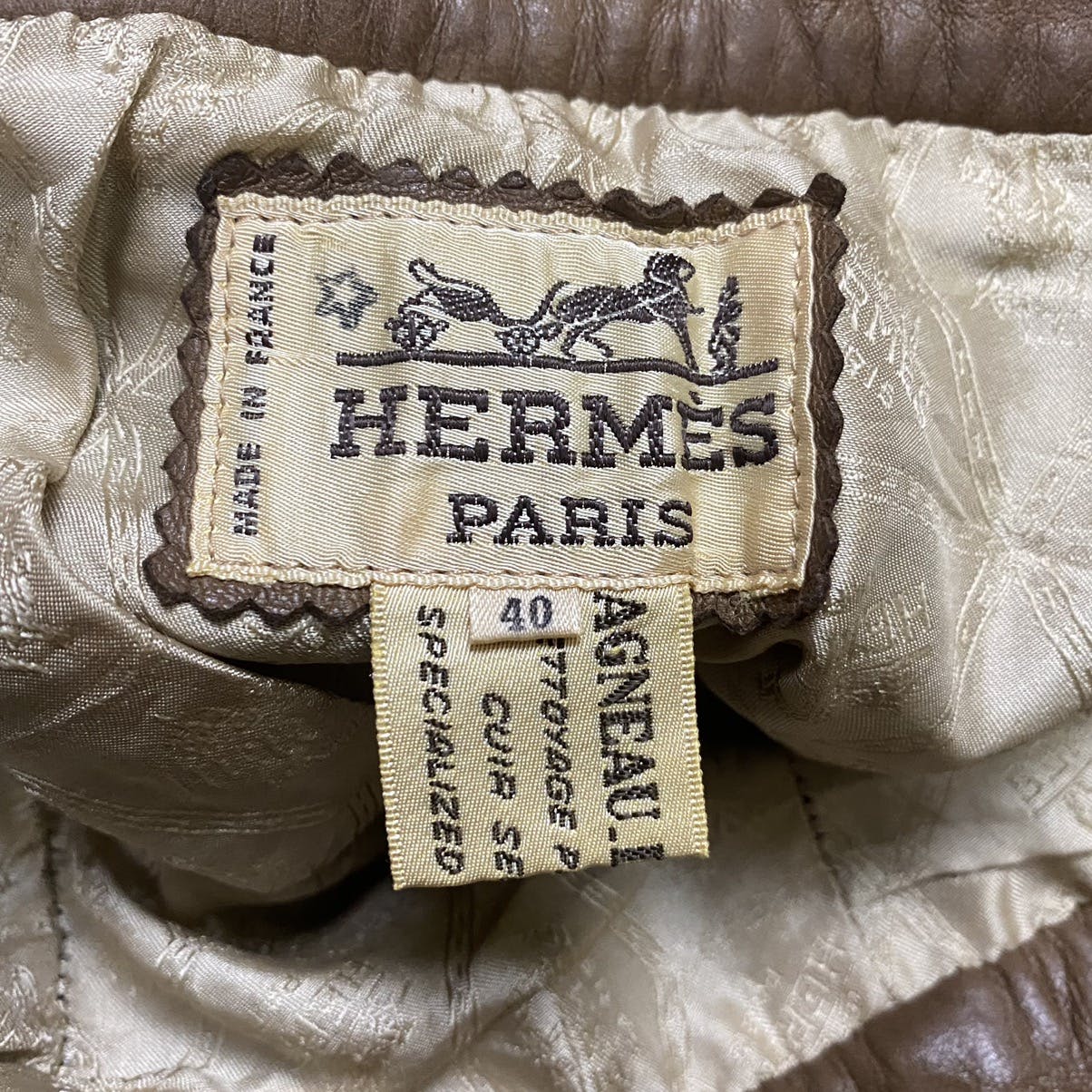 Rare Vintage Hermes lamb leather pant - 15