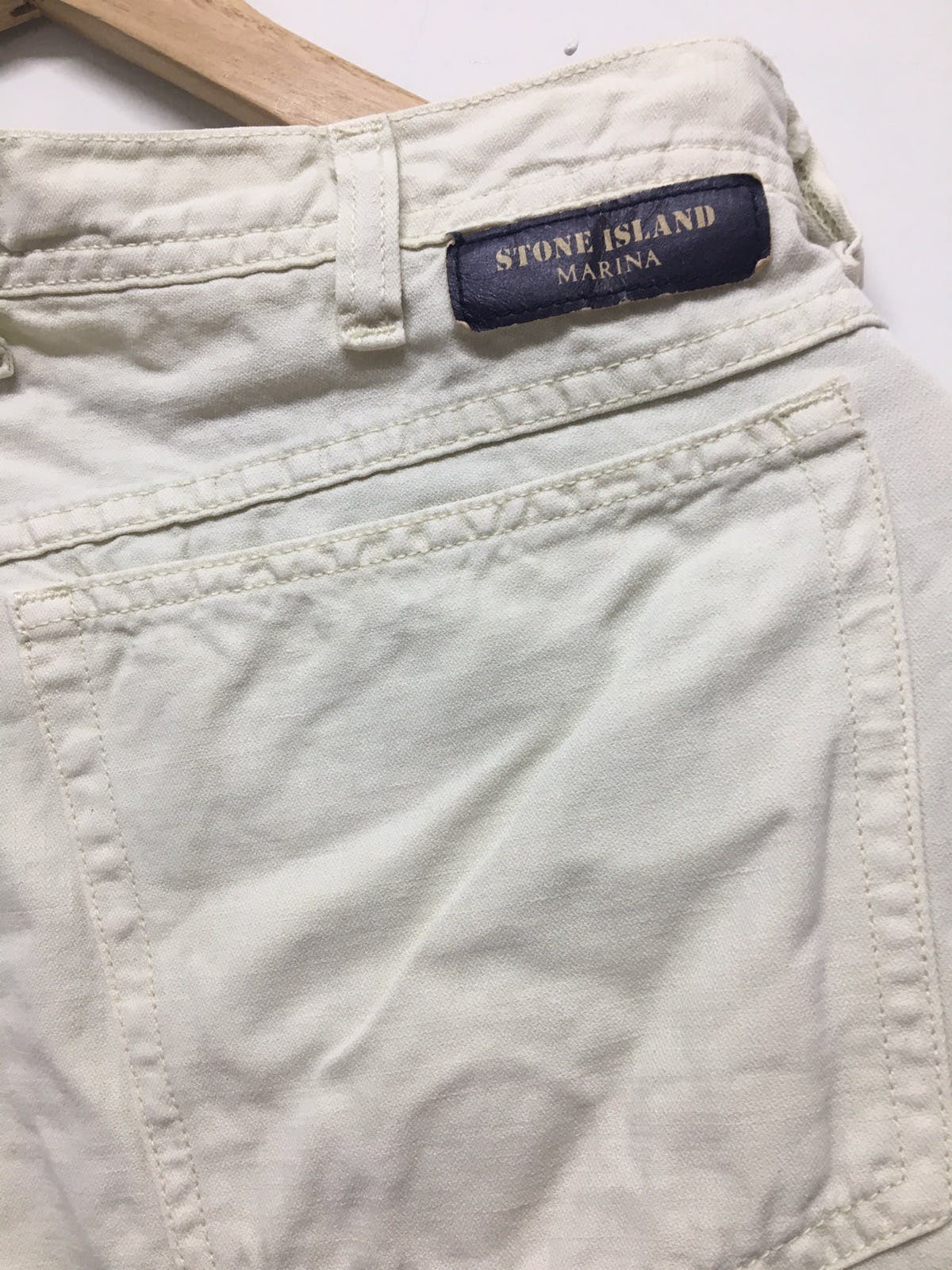 vintage stone island marina white pants - 8