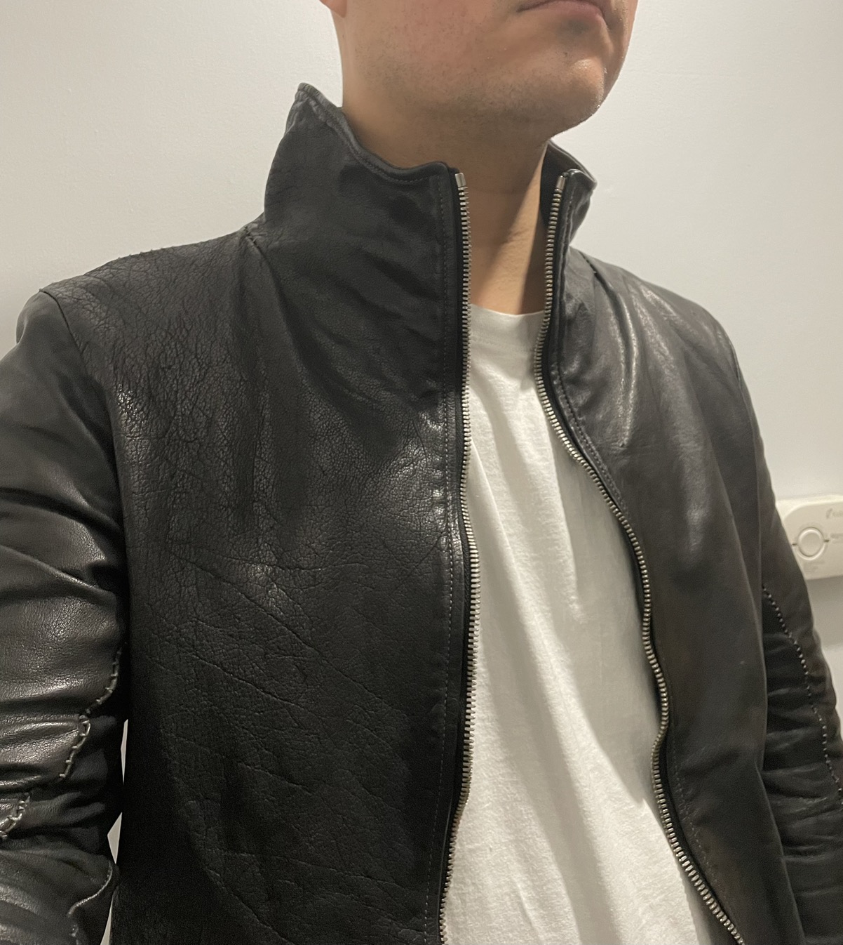 *Last drop* Bison Leather High neck jacket - 11
